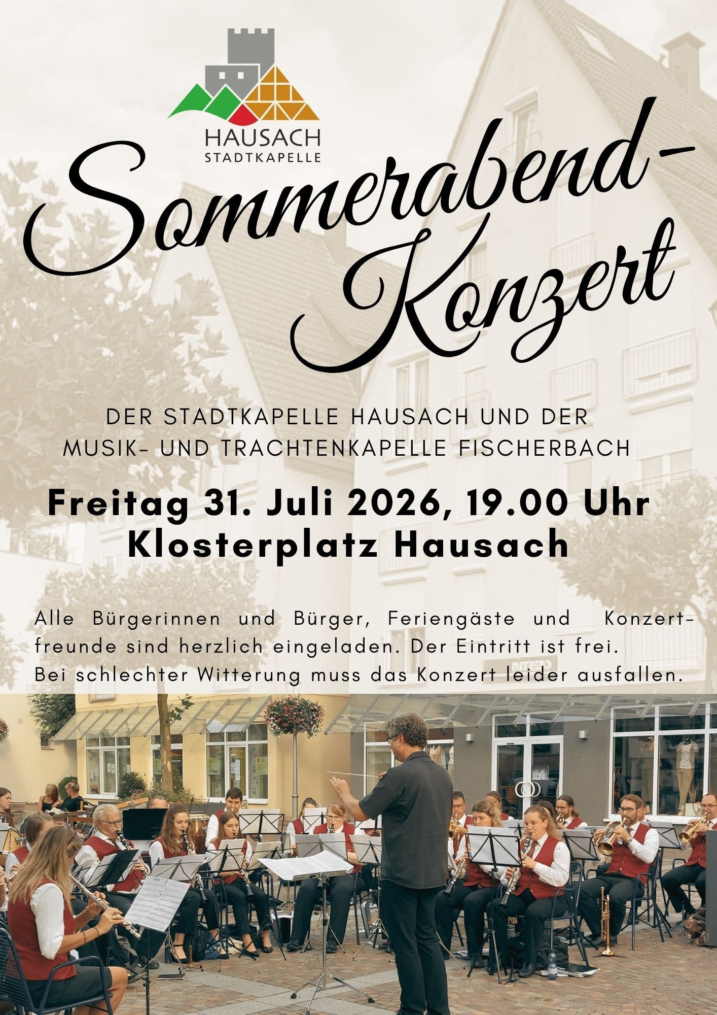 Sommerabendkonzert der Stadtkapelle auf dem Klosterplatz