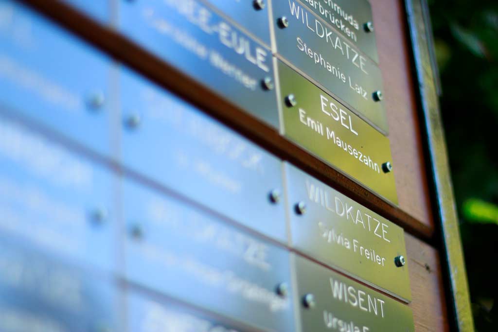 Schild für Tierpatenschaften Esel- Tierpate Emil Mausezahn