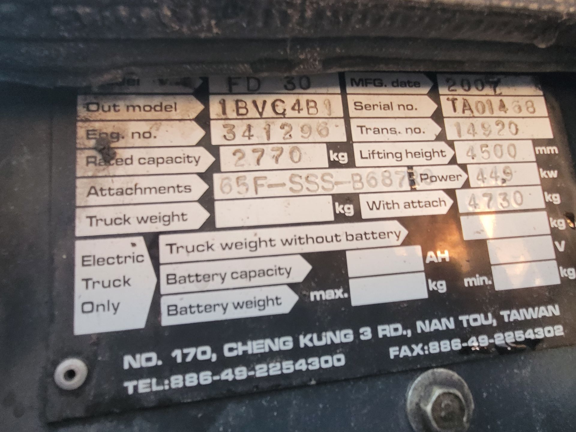 Chariot élévateur Tailift FD 30