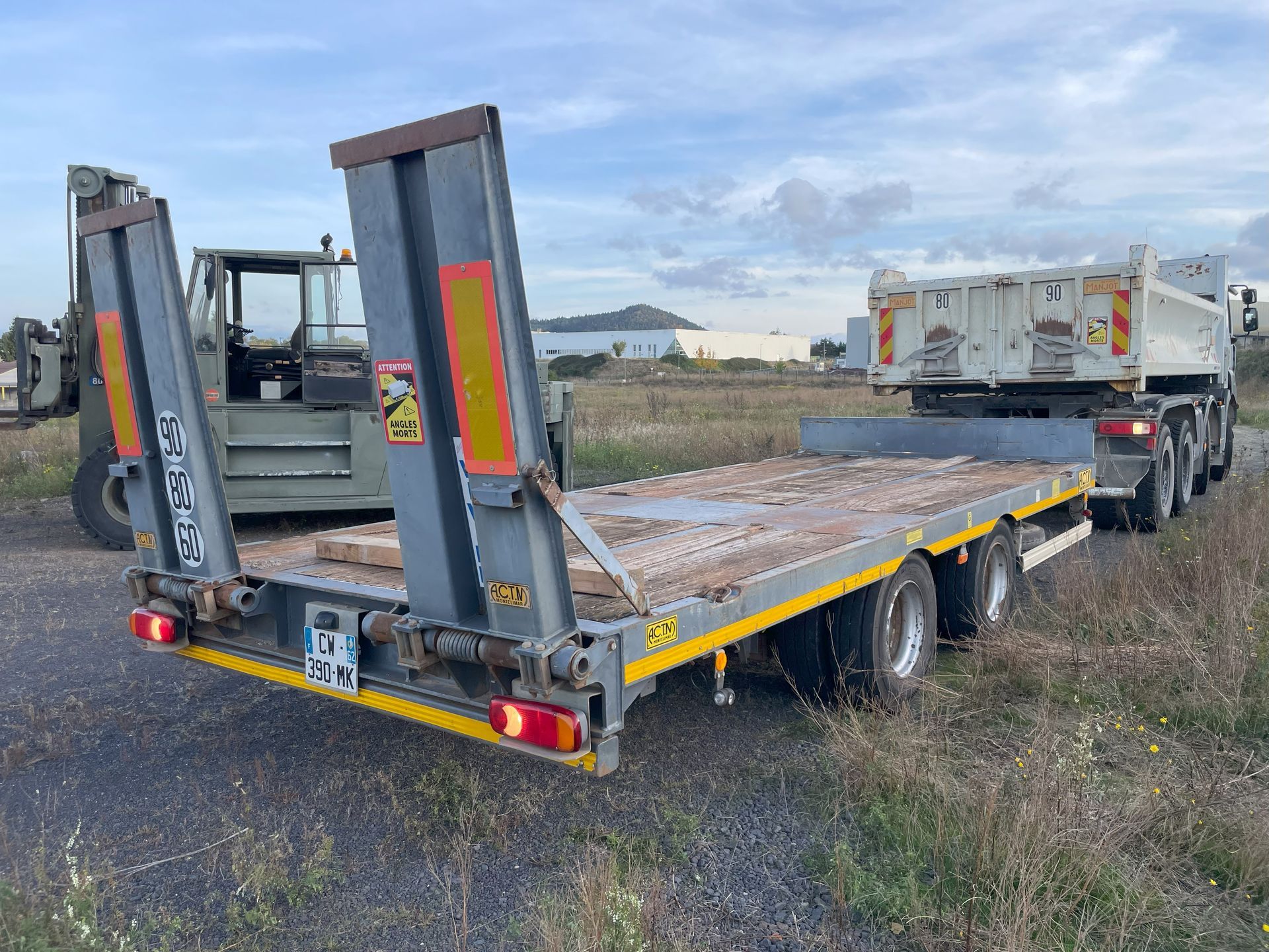 Remorque ACTM 2 essieux basculante