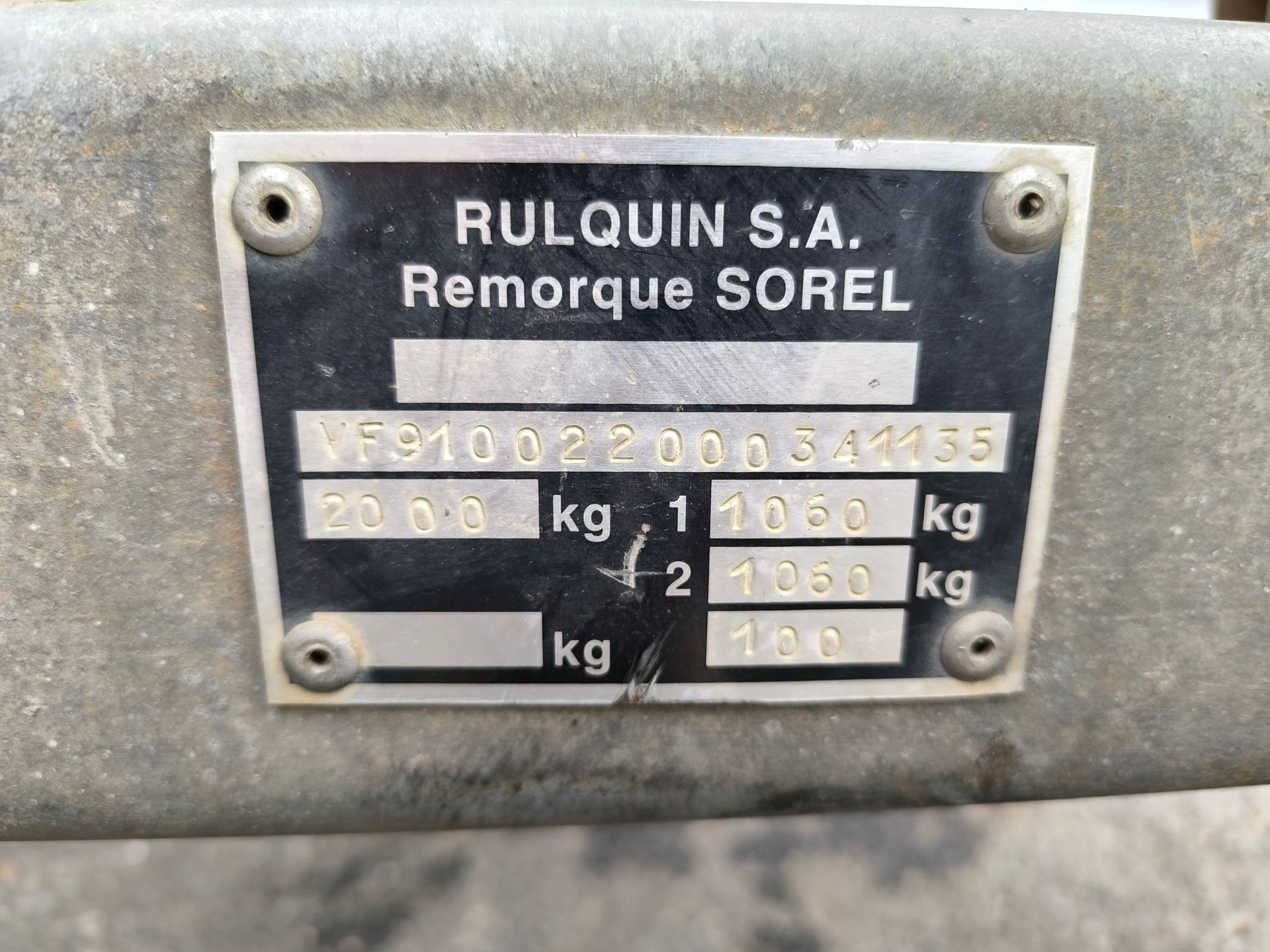 Remorque Sorel 100220