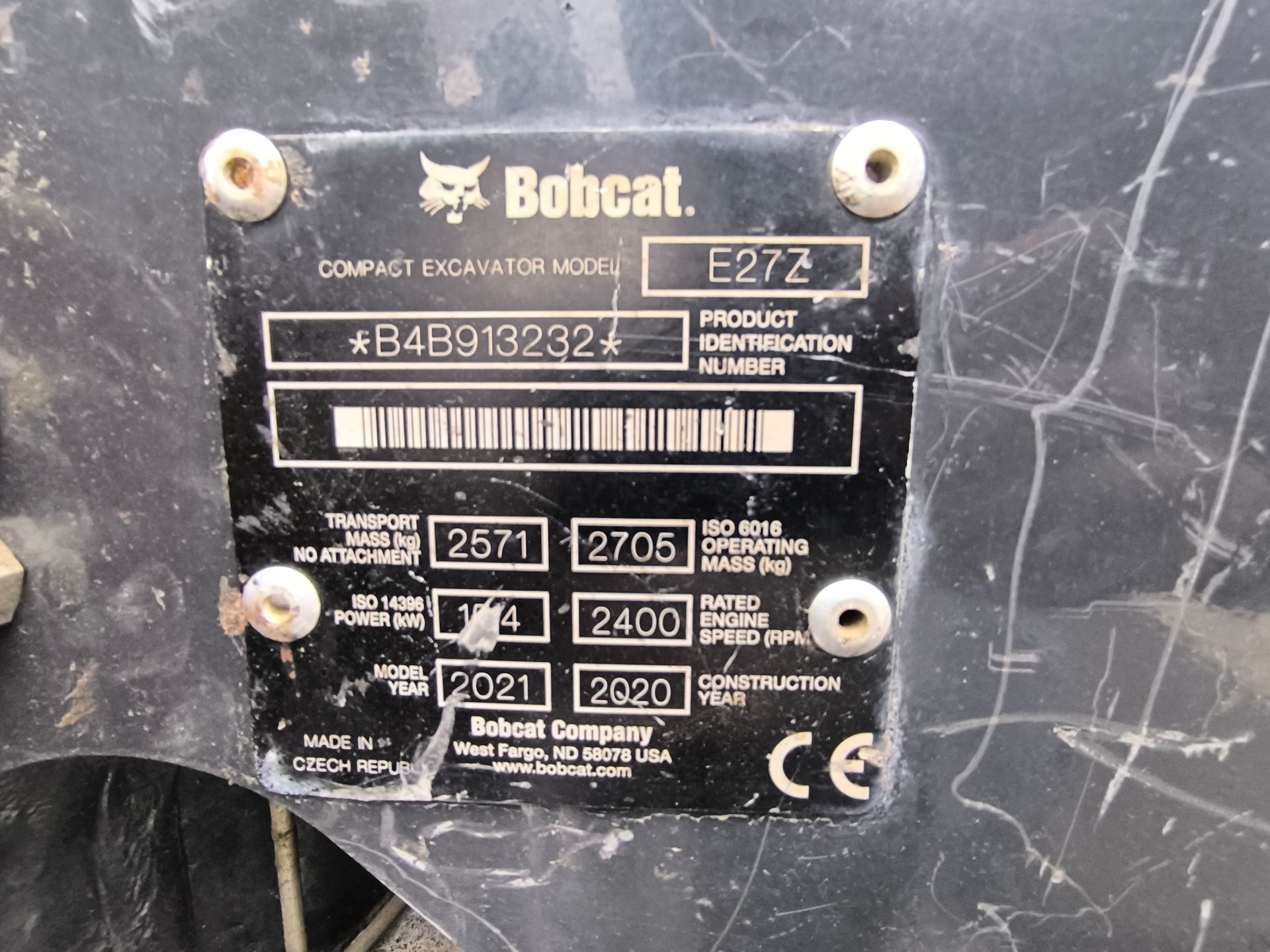 Mini pelle Bobcat E27Z