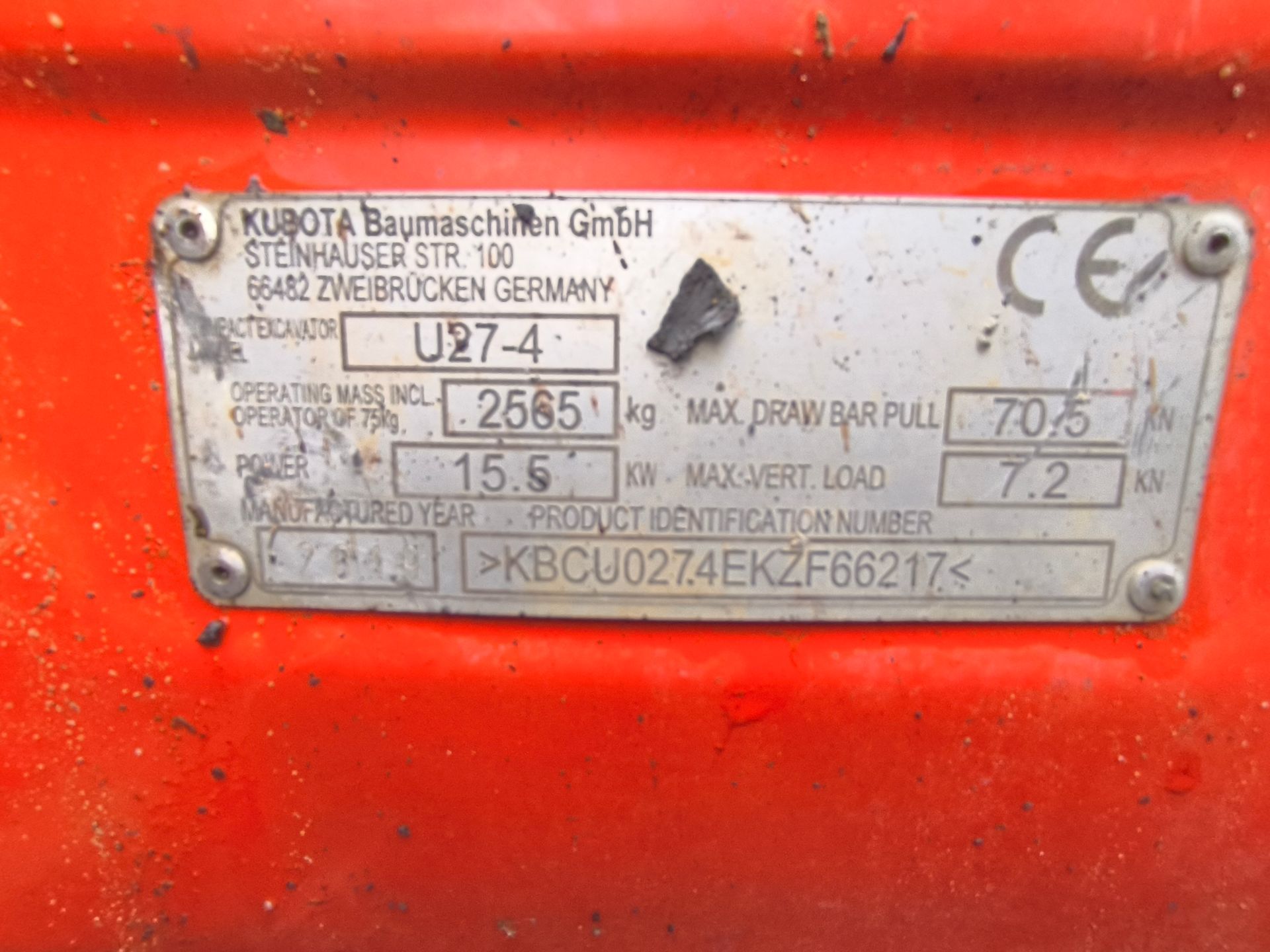 Mini pelle Kubota U27-4