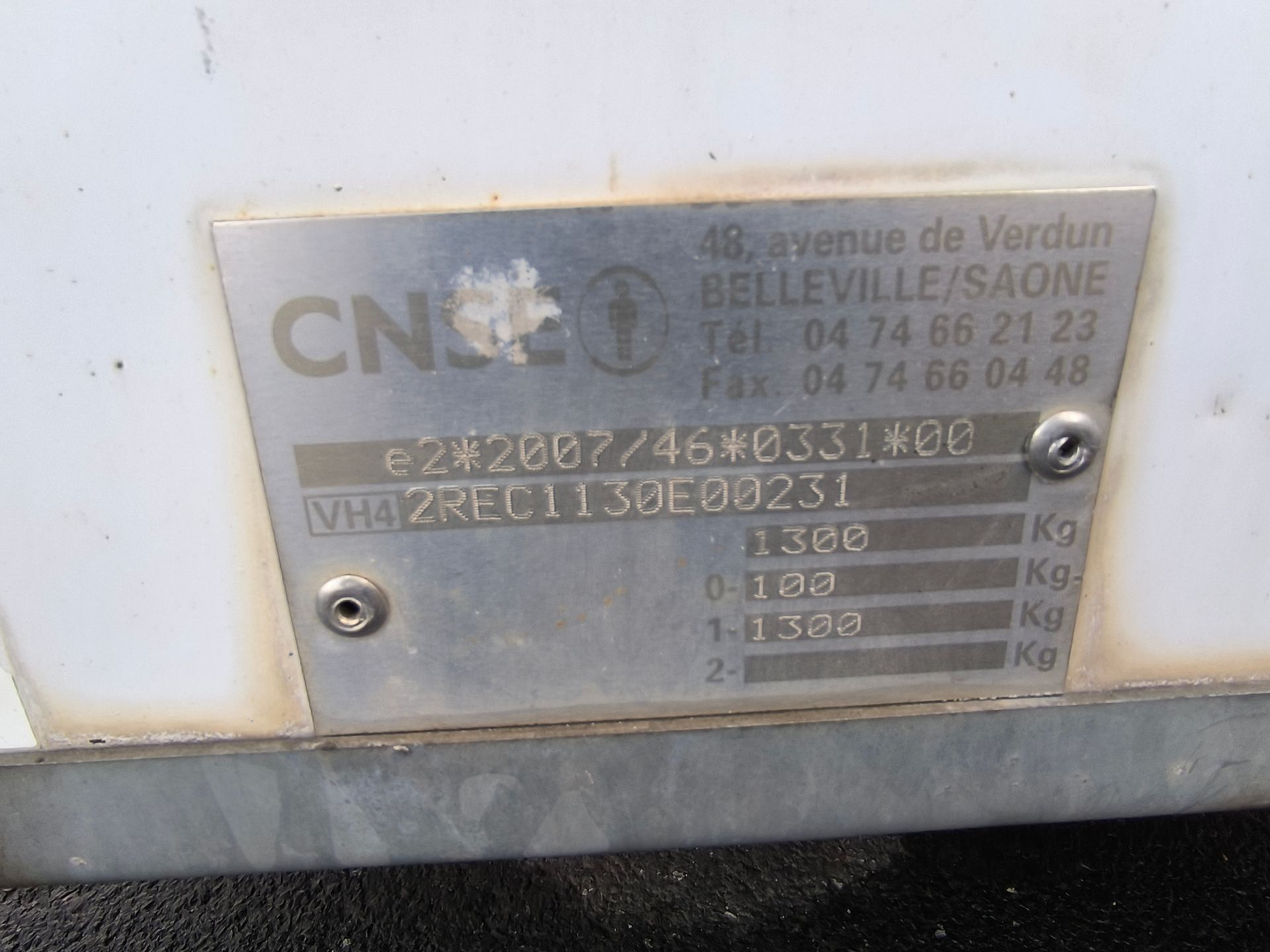 Abris de chantier 1 Essieu PTAC 1.3 Tonnes