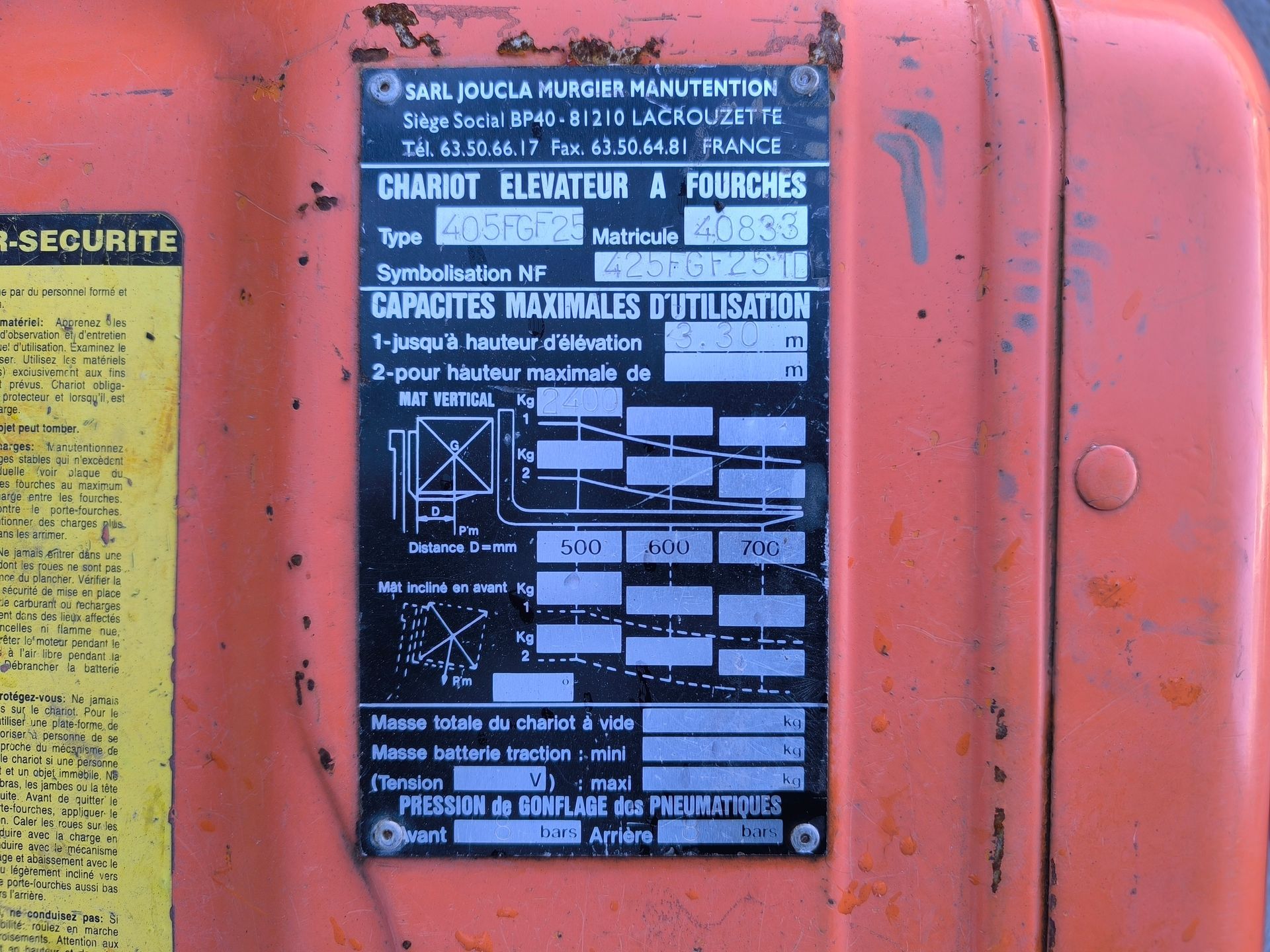 Chariot élévateur Toyota FGF25