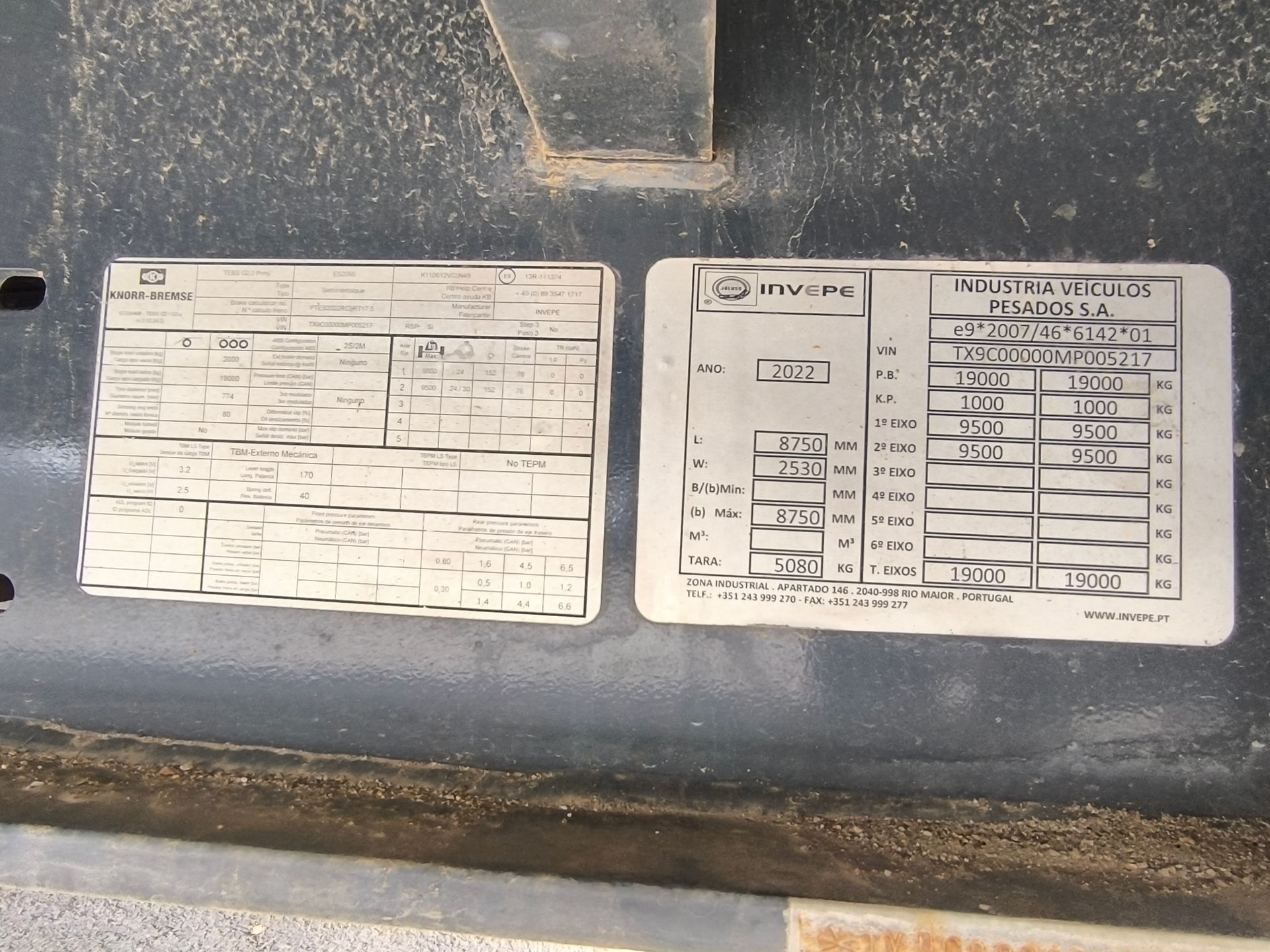 Invepe Porte engin 2 essieux basculante