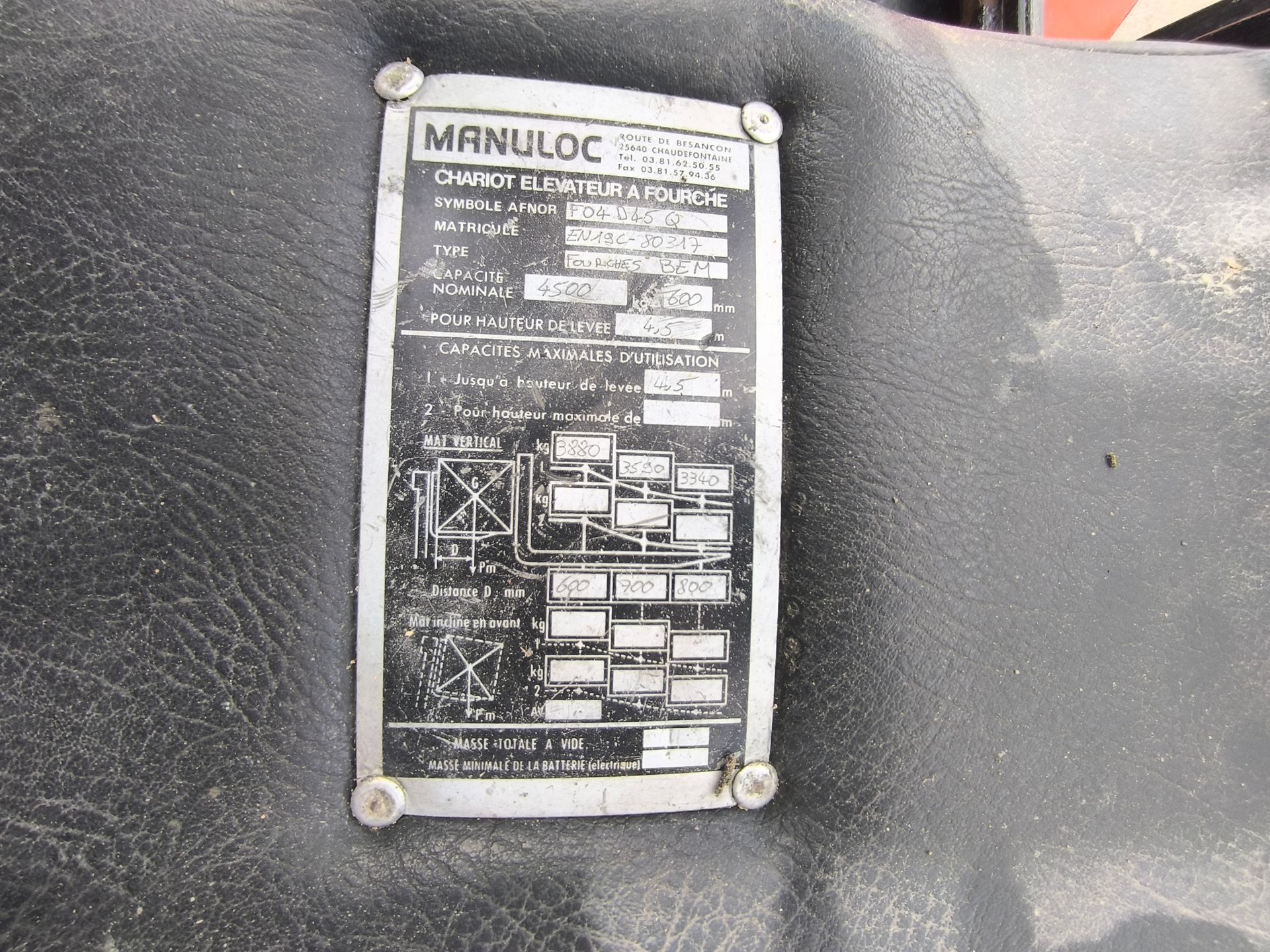 Chariot élévateur Nissan 4.5 T