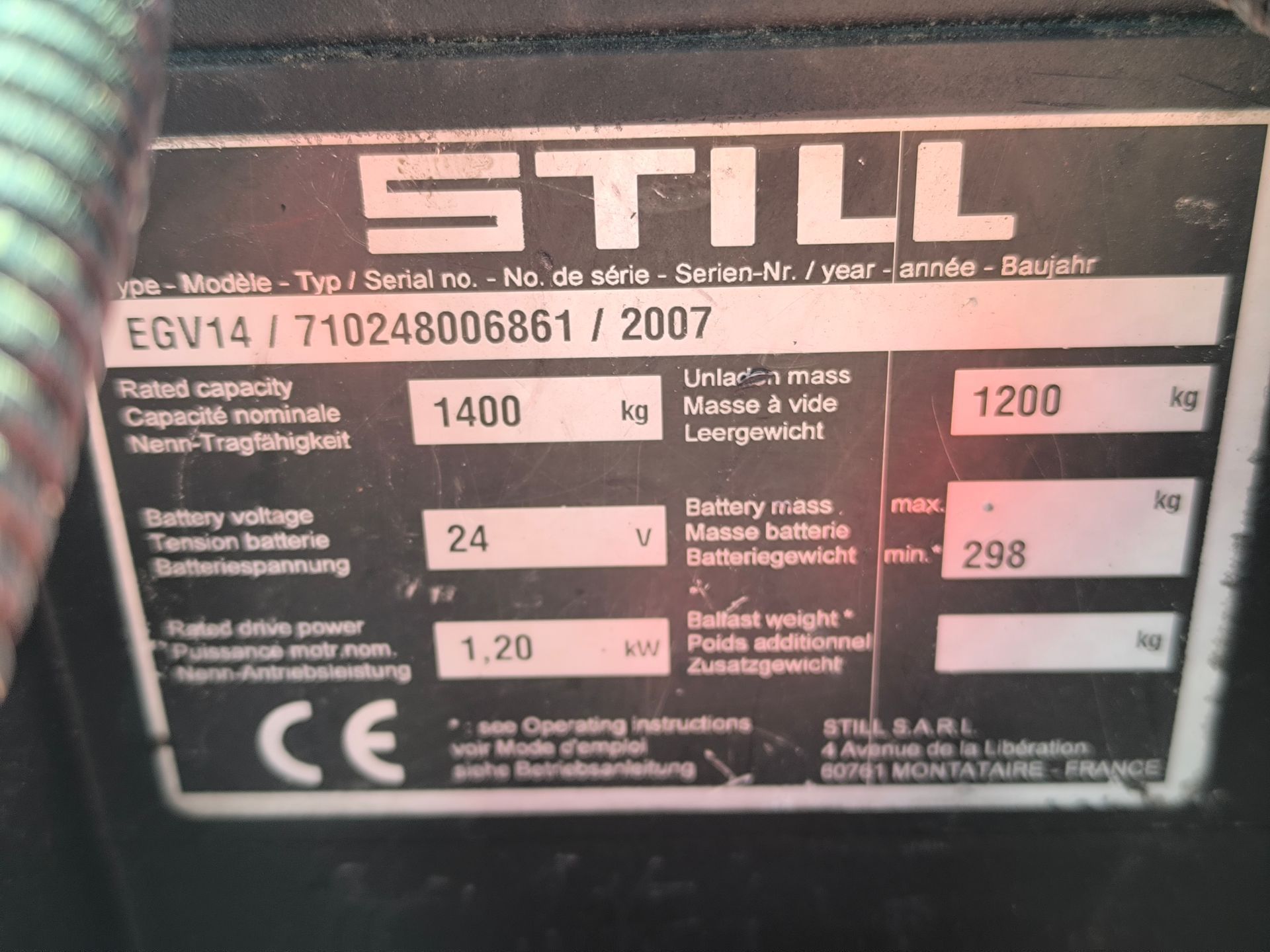 Gerbeur Still EGV 14