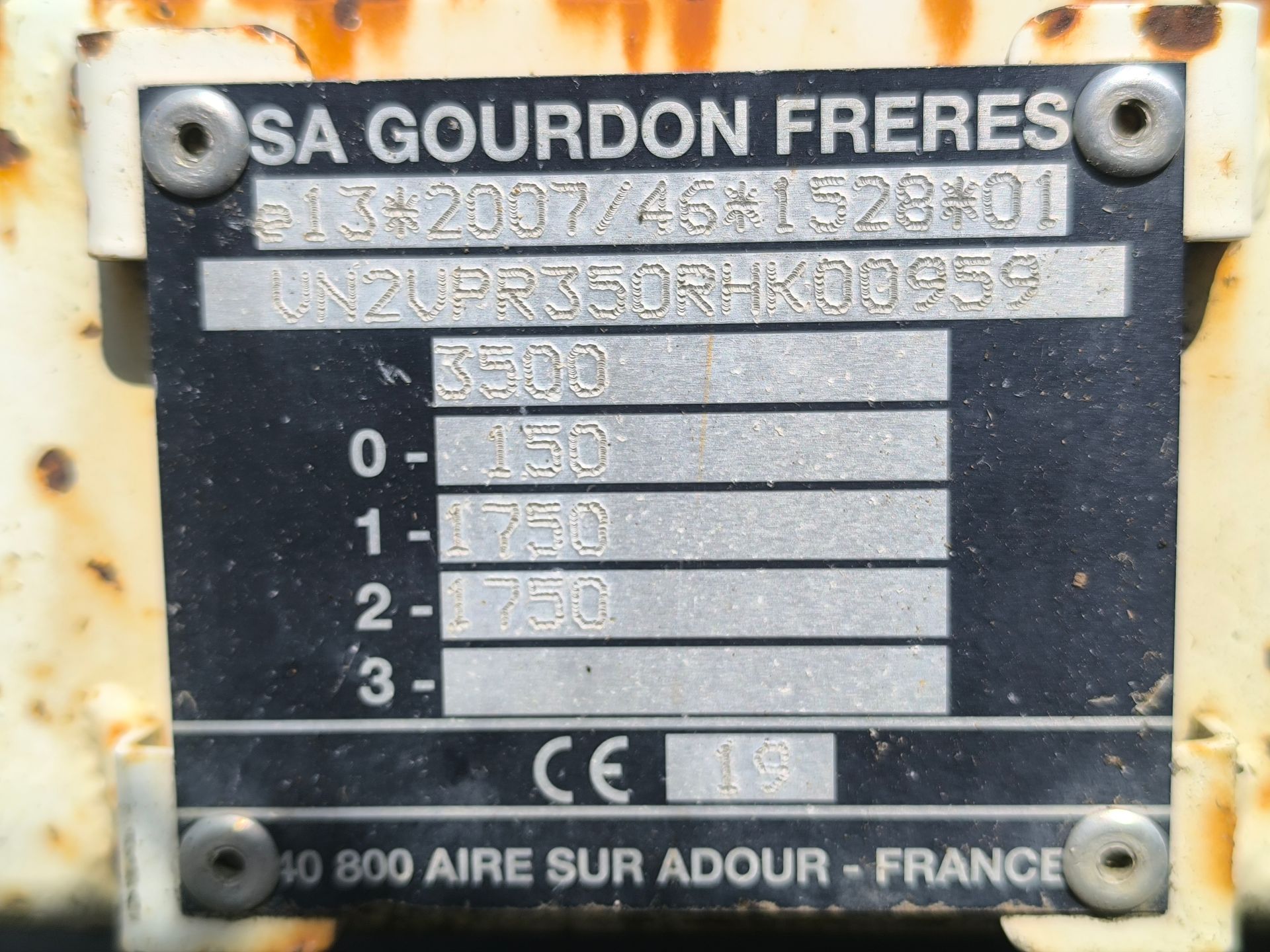 Remorque porte engin Gourdon 3.5T