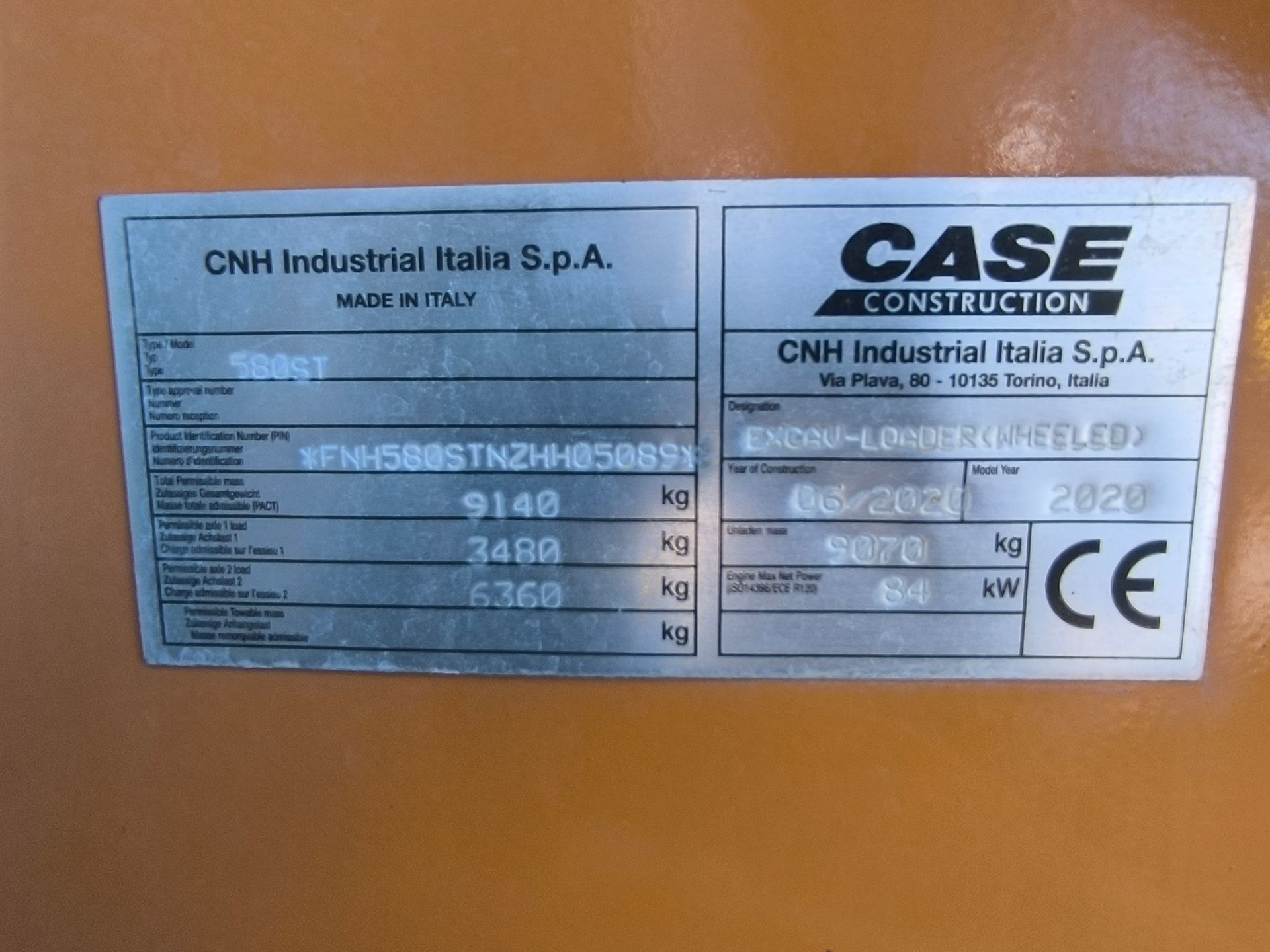 Tractopelle Case 580 ST