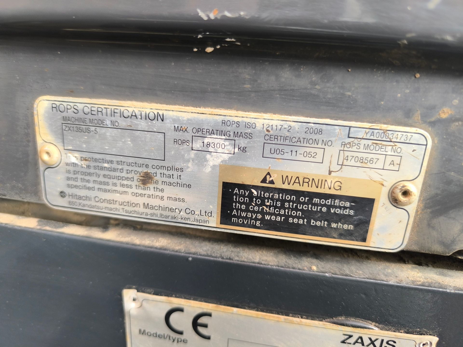 Hitachi ZX135US-5B