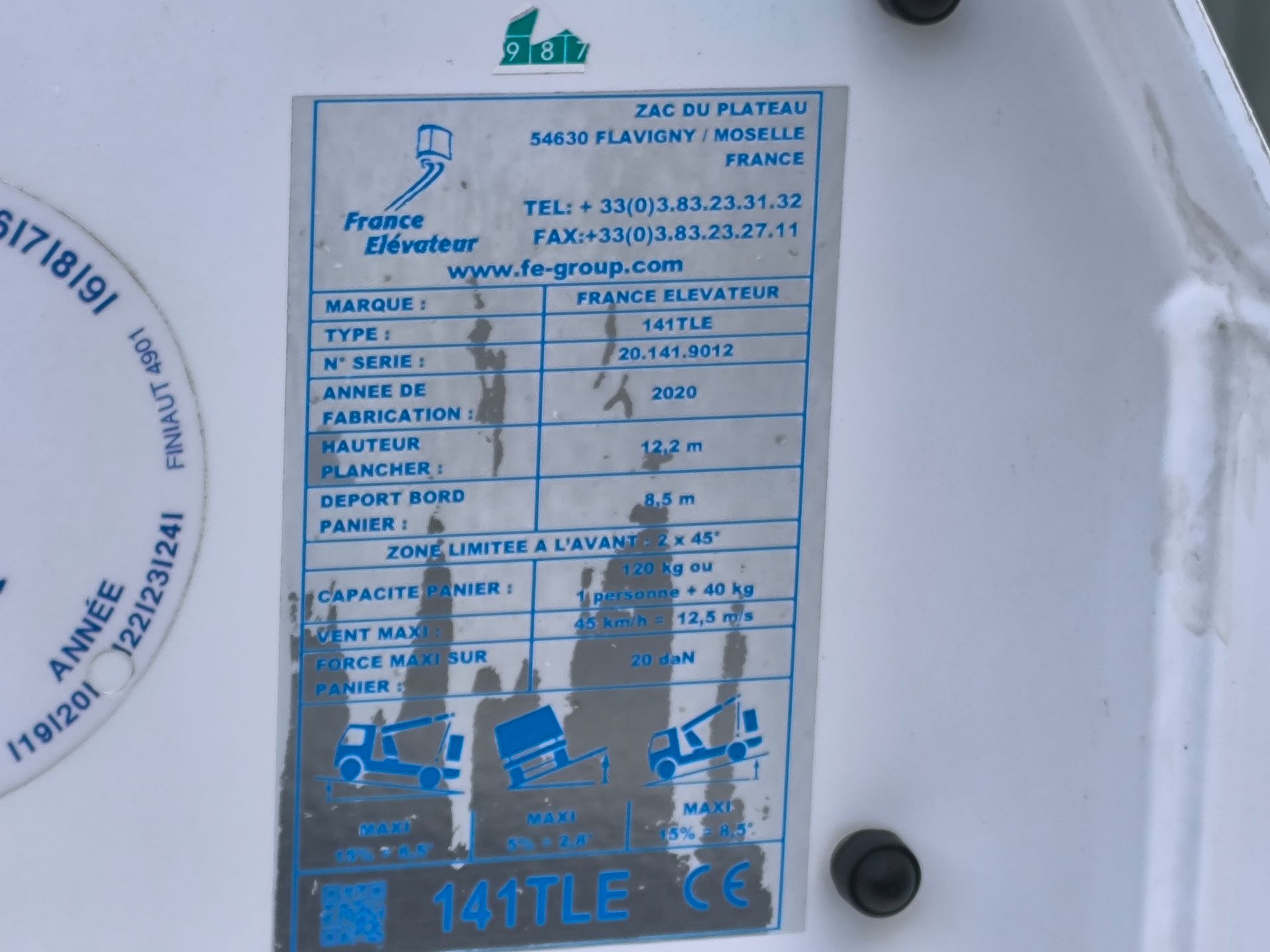 Nacelle France Elevataur sur Iveco Daily