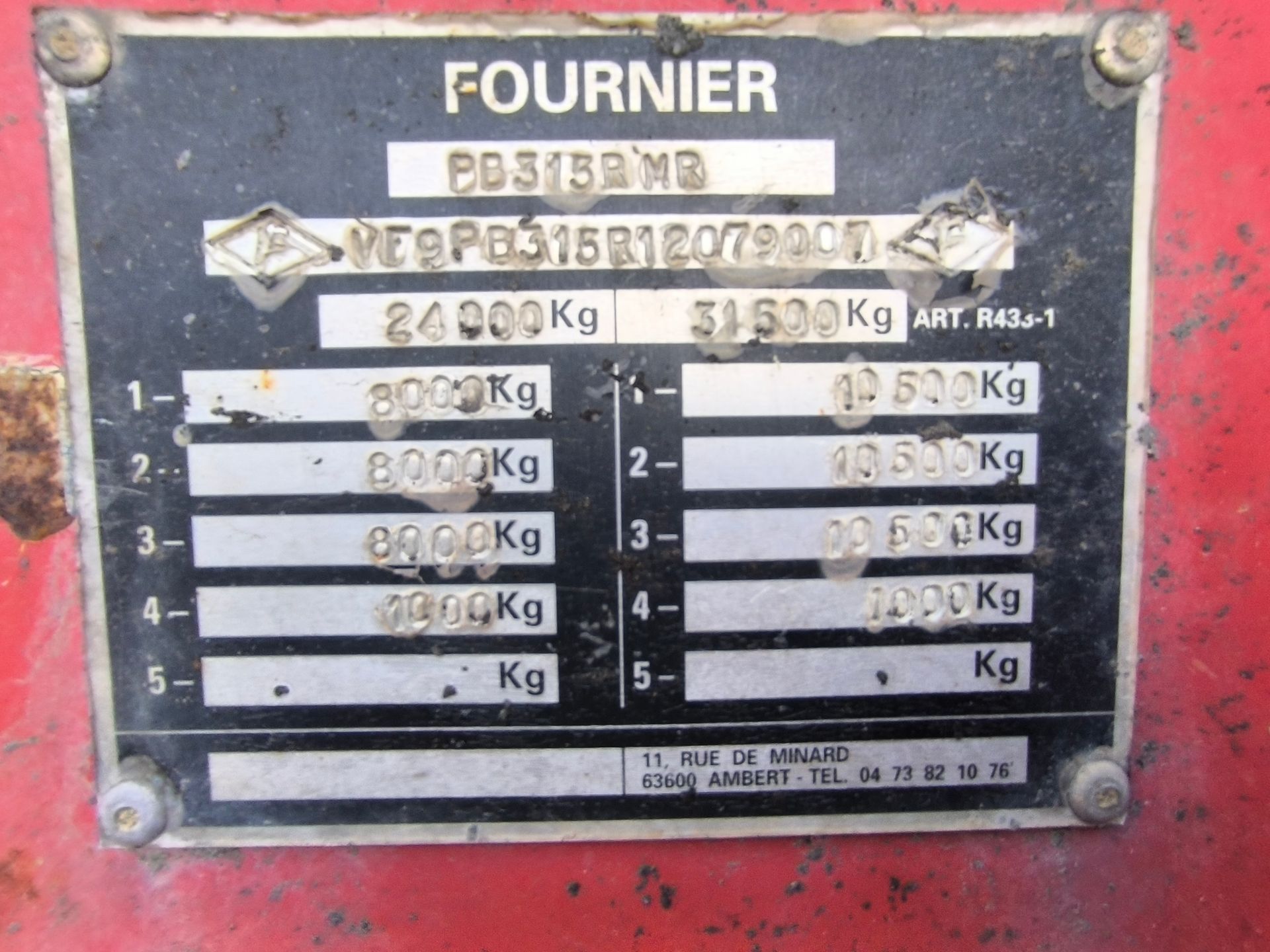 Fournier Porte engins 3 essieux 31.5 T