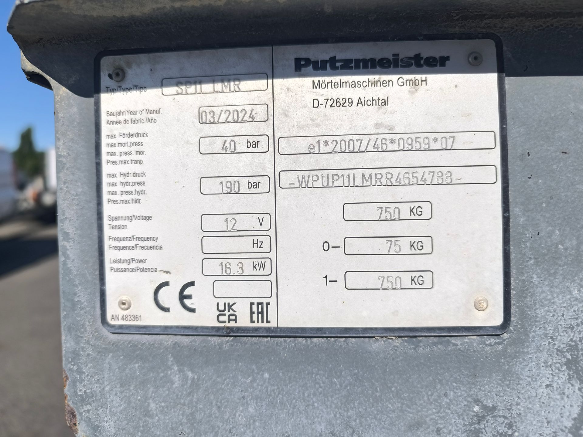 Putzmeister SP11 LMR