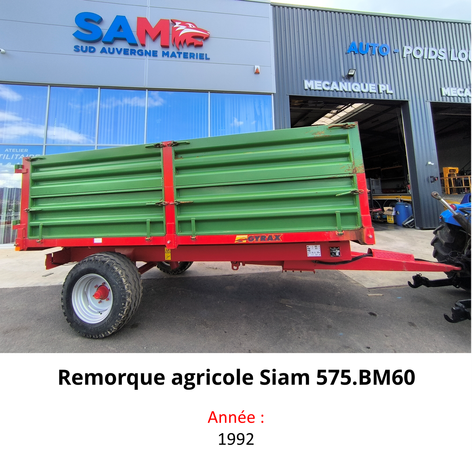 Remorque agricole Siam 575.BM60
