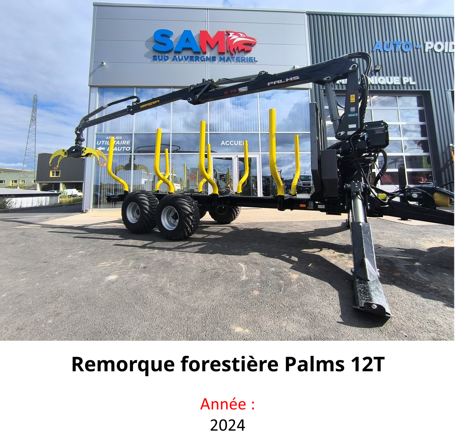 Remorque forestière Palms 12T