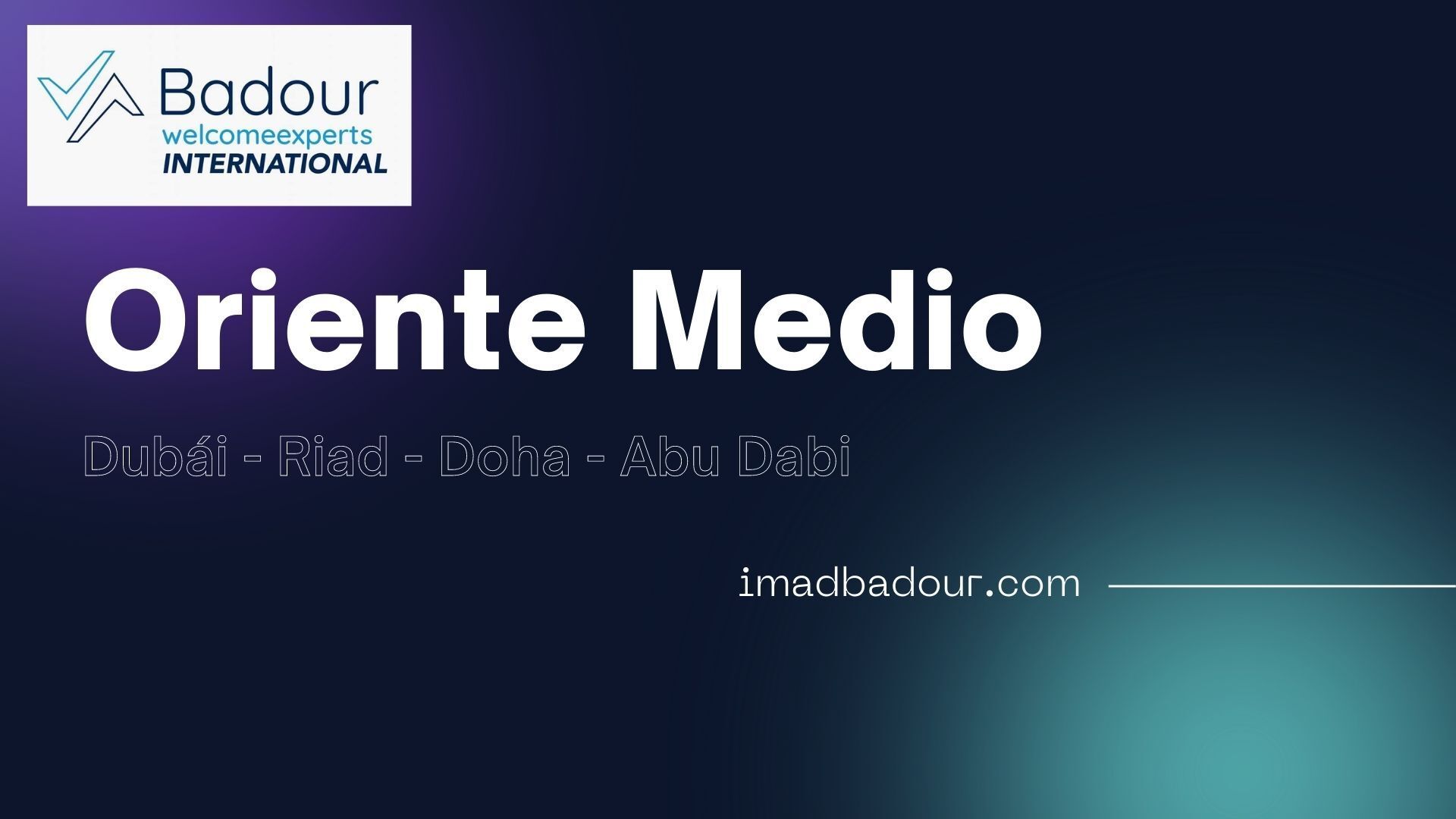 Imad Badour, Estrategias de Marketing y Ventas. España y Oriente Medio.Duabi, Riad, Doha, Abu Dabi. Madrid, Barcelona, Málaga, Granada.Apertura de nuevos Mercados. Exportaciones, Inversores, Inversiones.#oriente_medio #mundo_arabe #exportacion #estarategias #marketing #ventas #عماد_بدور #imad_badour Imad Badour, Estrategias de Marketing y Ventas. España y Oriente Medio.Duabi, Riad, Doha, Abu Dabi. Madrid, Barcelona, Málaga, Granada.Apertura de nuevos Mercados. Exportaciones, Inversores, Inversiones.#oriente_medio #mundo_arabe #exportacion #estarategias #marketing #ventas #عماد_بدور #imad_badour