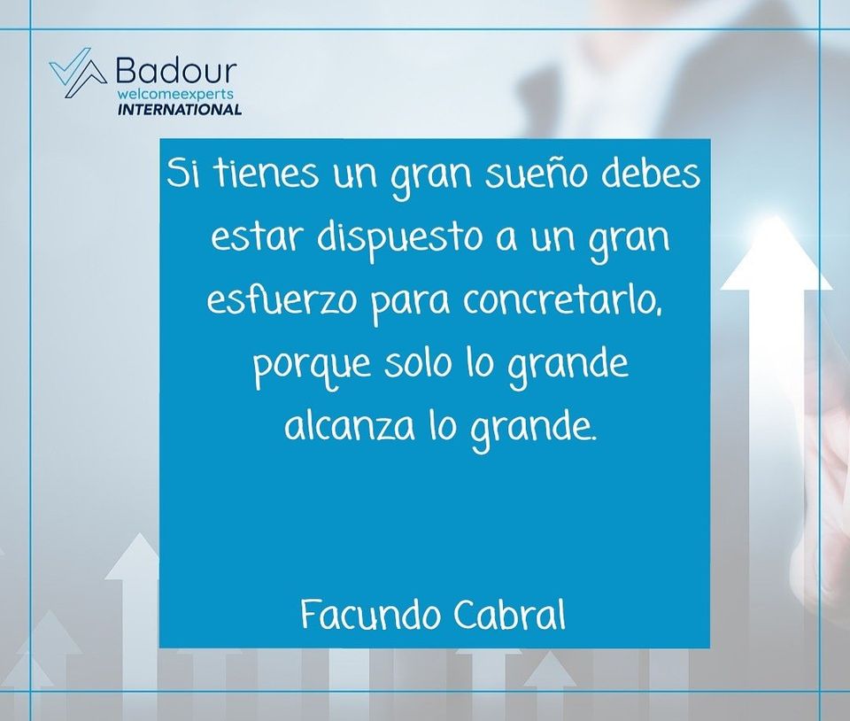 Si tienes un gran sueño debes estar dispuesto a un gran esfuerzo para concretarlo, porque solo lo grande alcanza lo grande.   Facundo Cabral