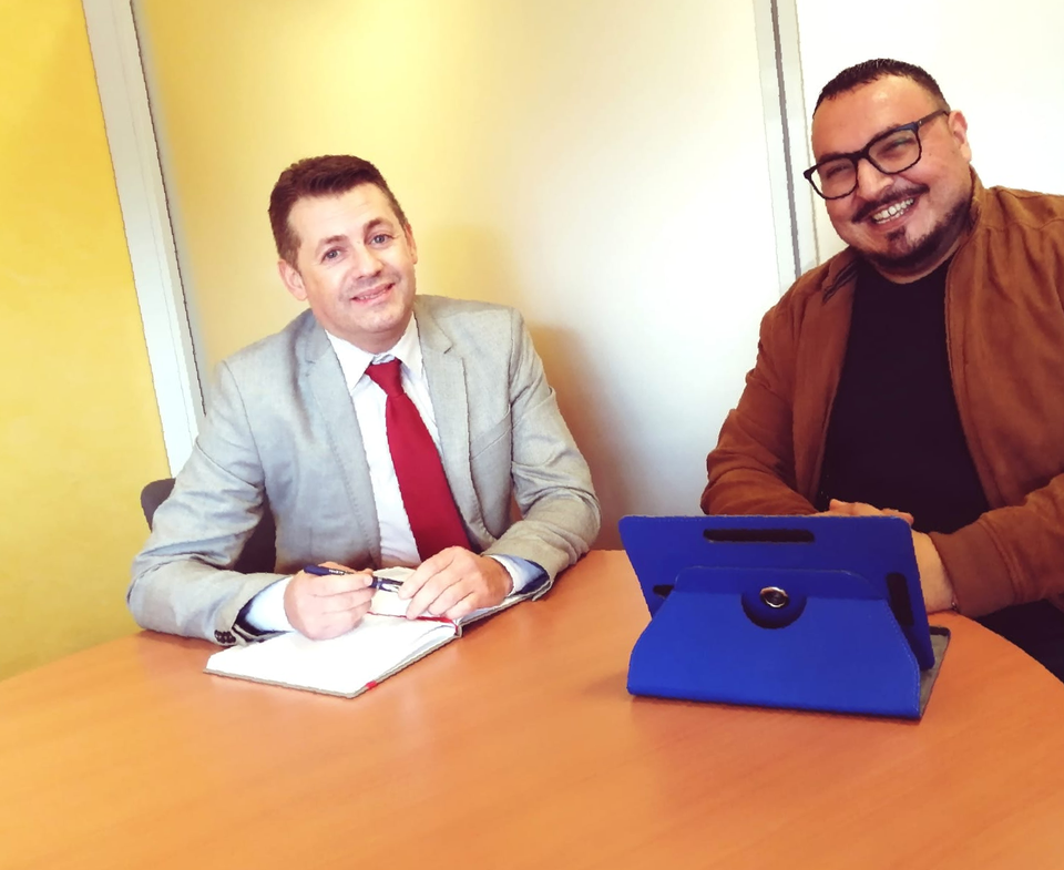 Imad Badour con Hicham Emrani Ismael