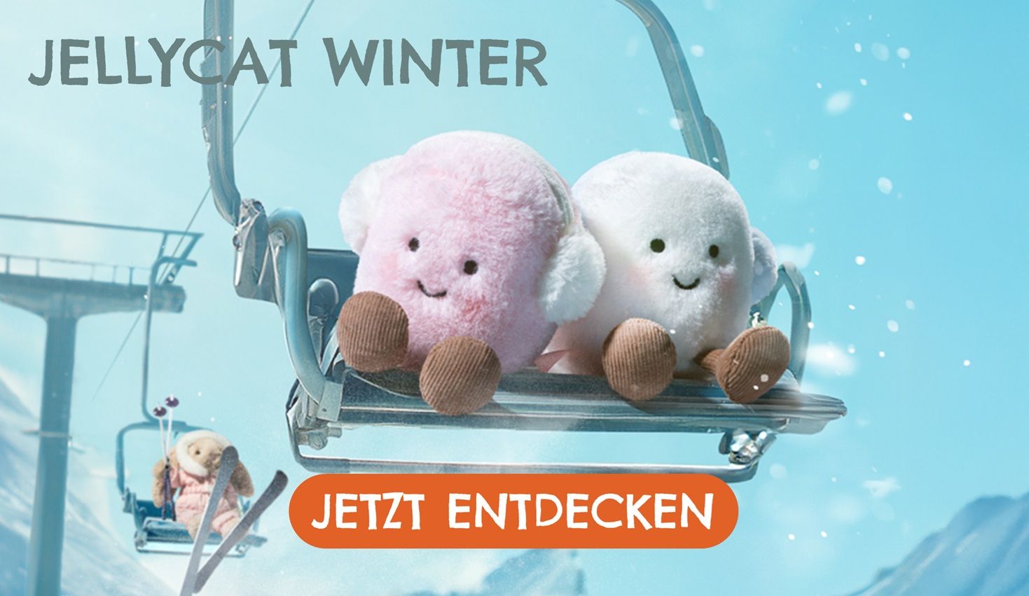Jellycat Winter: Flausch im Schnee! Amuseables Toasties Pink and White Marshmallows von Jellycat für Weihnachten für Stofftier Fans und Sammler.