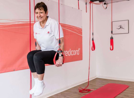 Birgit Rehbein, Diplomsportwissenschaftlerin in den redcord Seilen