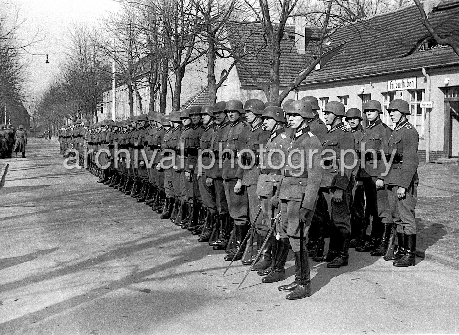 Honor Guard Soldiers - Nazi Funeral of Highly Decorated 1st Panzer Division Officer