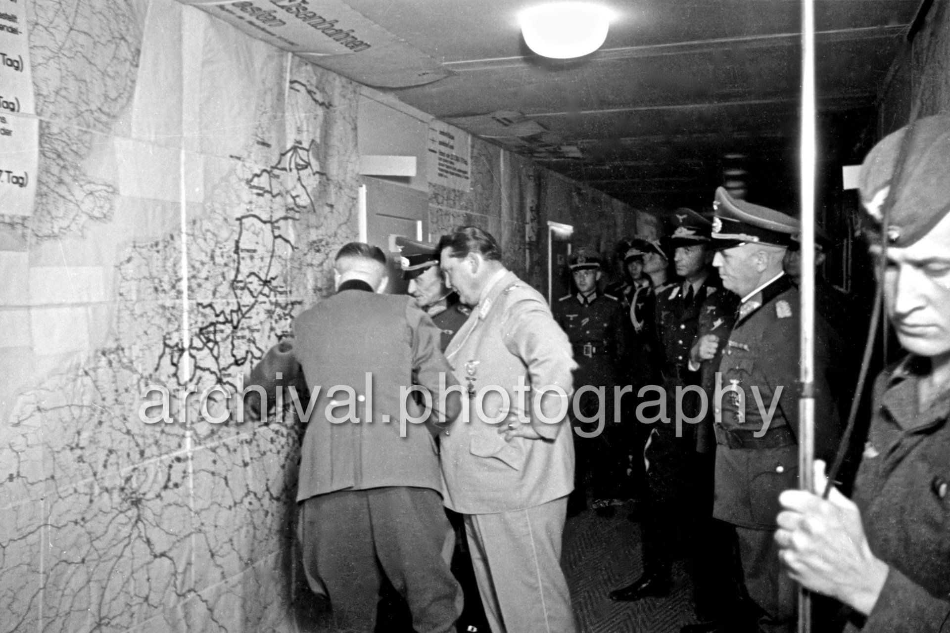 Nazi LuftwaffeNazi Luftwaffe Field Marshal Hermann Goering attending an aerial bomb damage briefing at the 'Wolfsschanze' headquarters at Rastenburg in East Prussia - Wolf's Lair Field Marshal Hermann Goering attending an aerial bomb damage briefing at the 'Wolfsschanze' headquarters at Rastenburg in East Prussia.