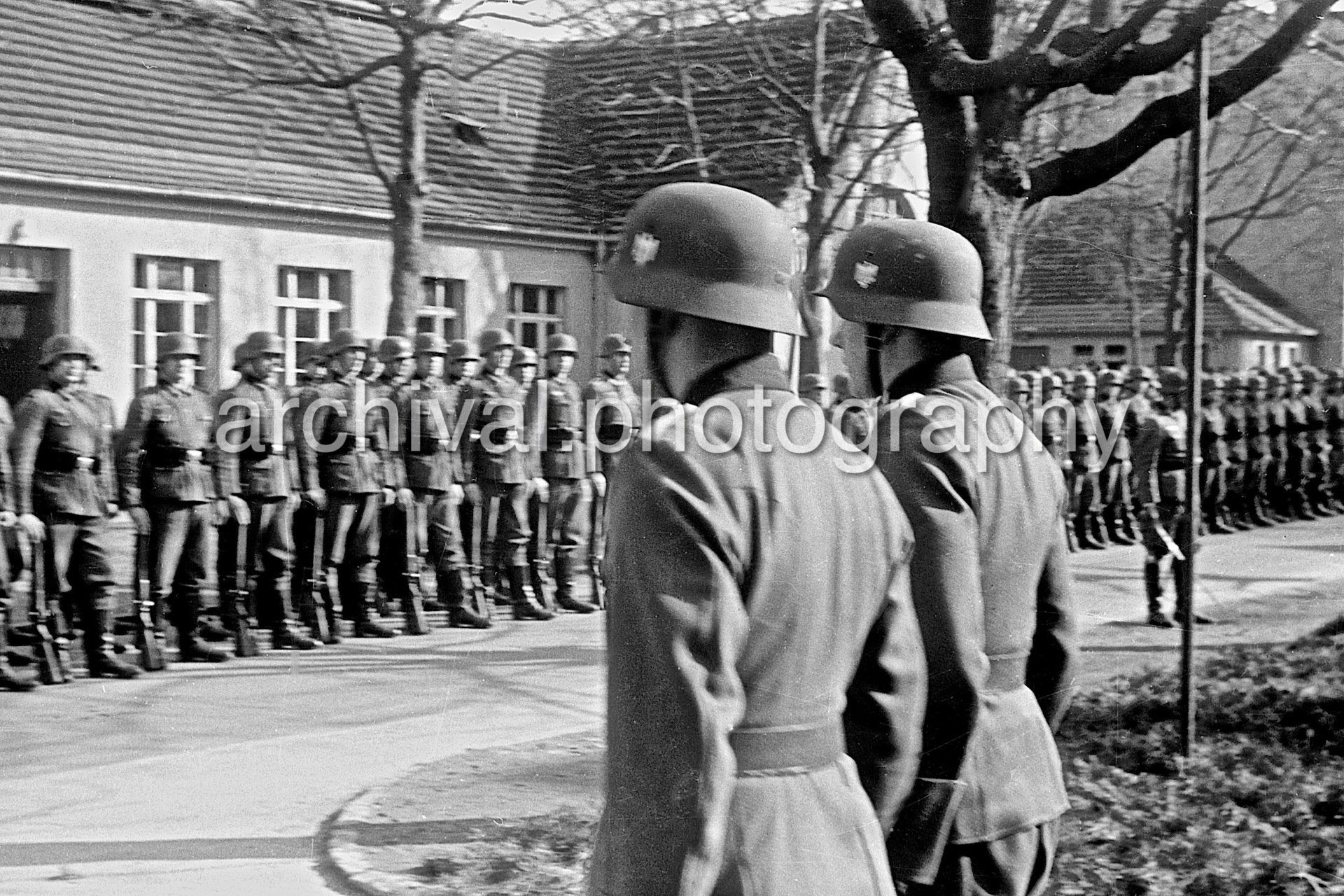 Honor Guard Soldiers - Nazi Funeral of Highly Decorated 1st Panzer Division Officer