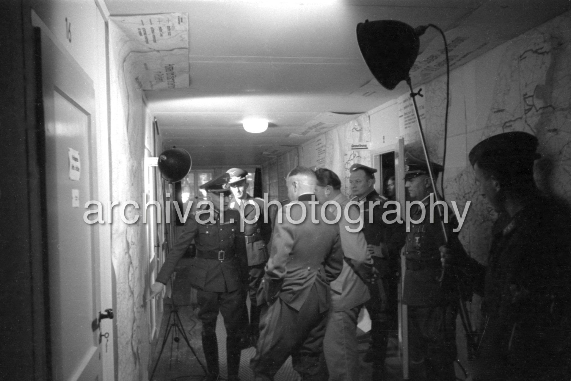 Nazi Luftwaffe Field Marshal Hermann Goering attending an aerial bomb damage briefing at the 'Wolfsschanze' headquarters at Rastenburg in East Prussia - Wolf's Lair