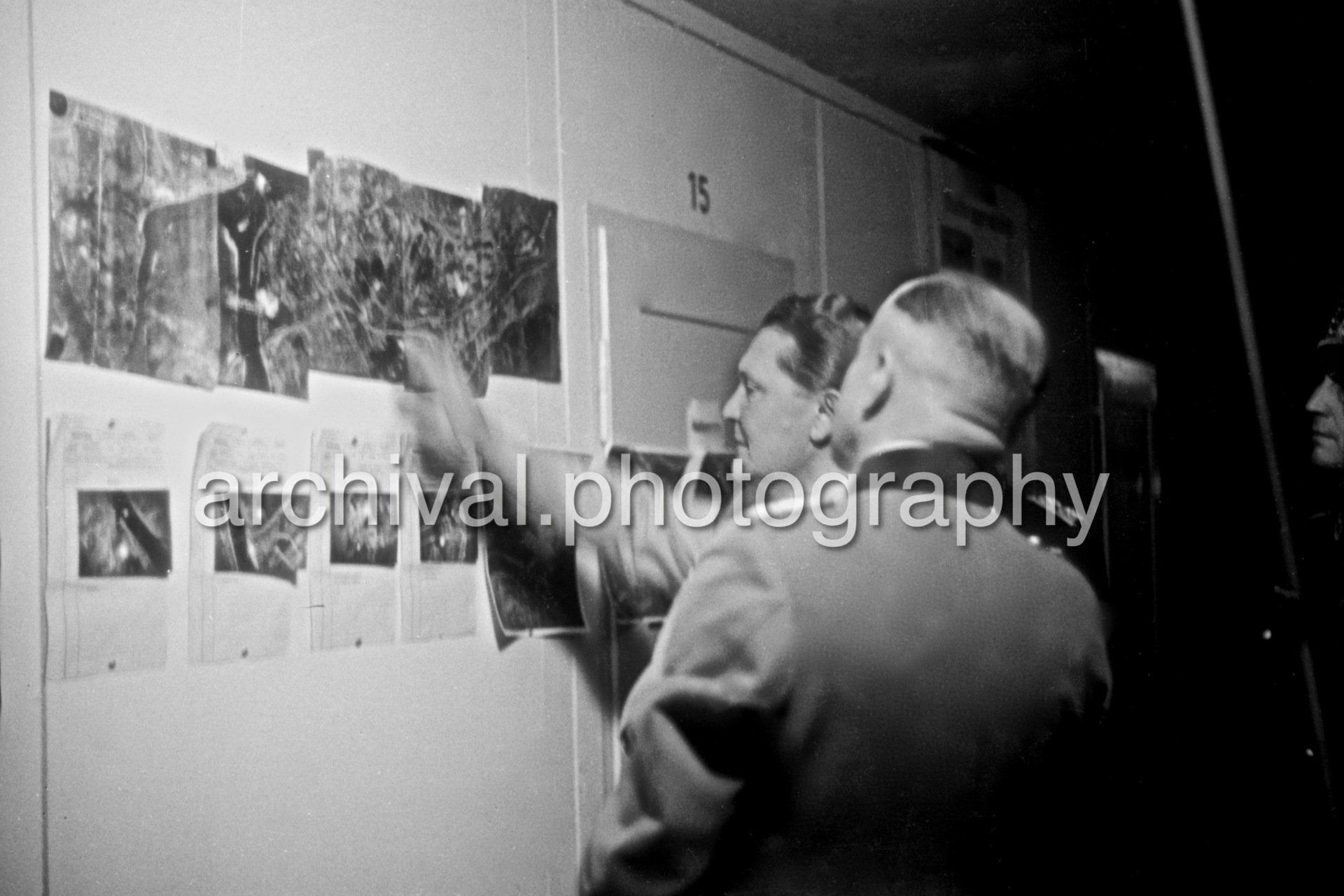 Nazi Luftwaffe Field Marshal Hermann Goering attending an aerial bomb damage briefing at the 'Wolfsschanze' headquarters at Rastenburg in East Prussia - Wolf's Lair