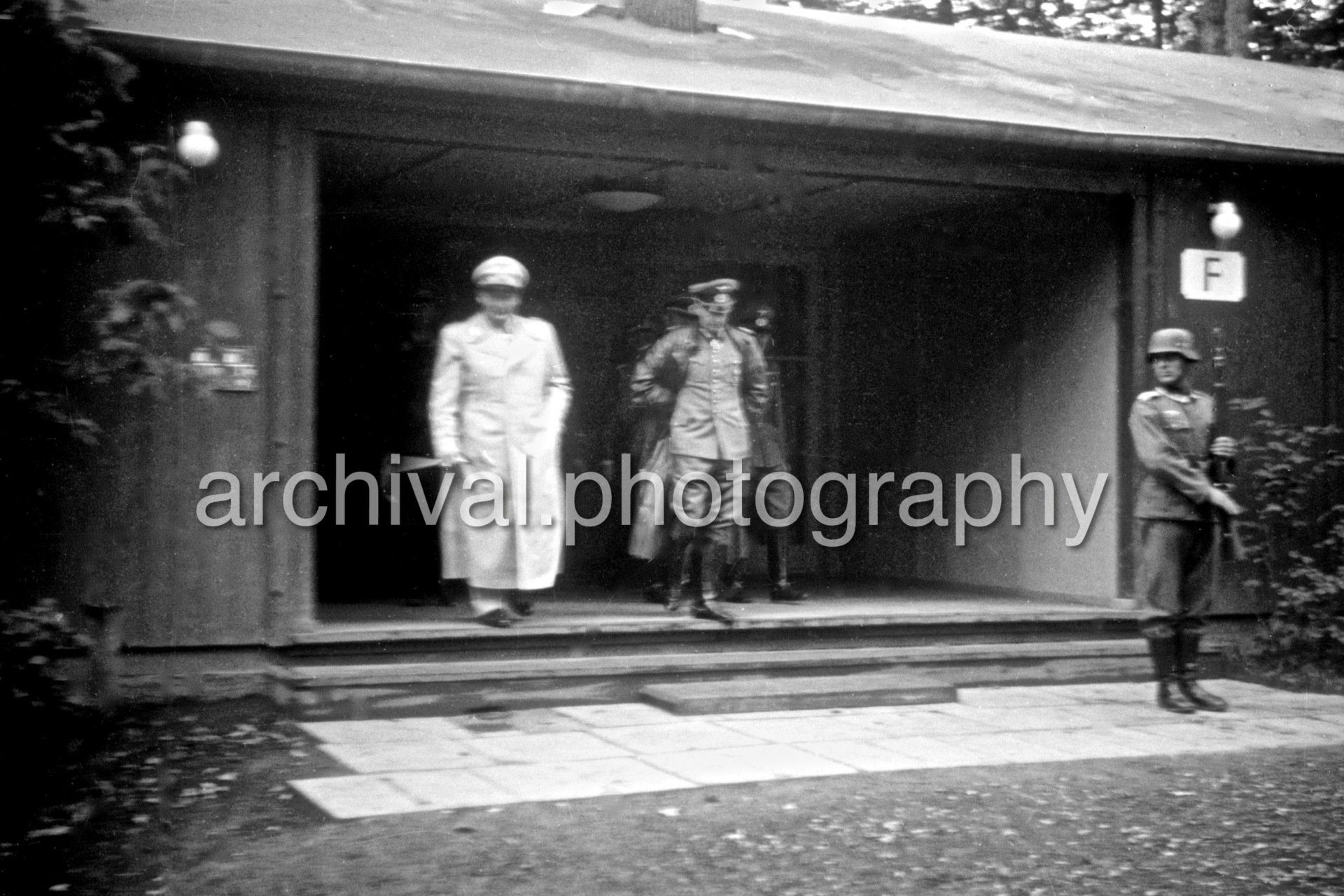Nazi Luftwaffe Field Marshal Hermann Goering attending an aerial bomb damage briefing at the 'Wolfsschanze' headquarters at Rastenburg in East Prussia - Wolf's Lair