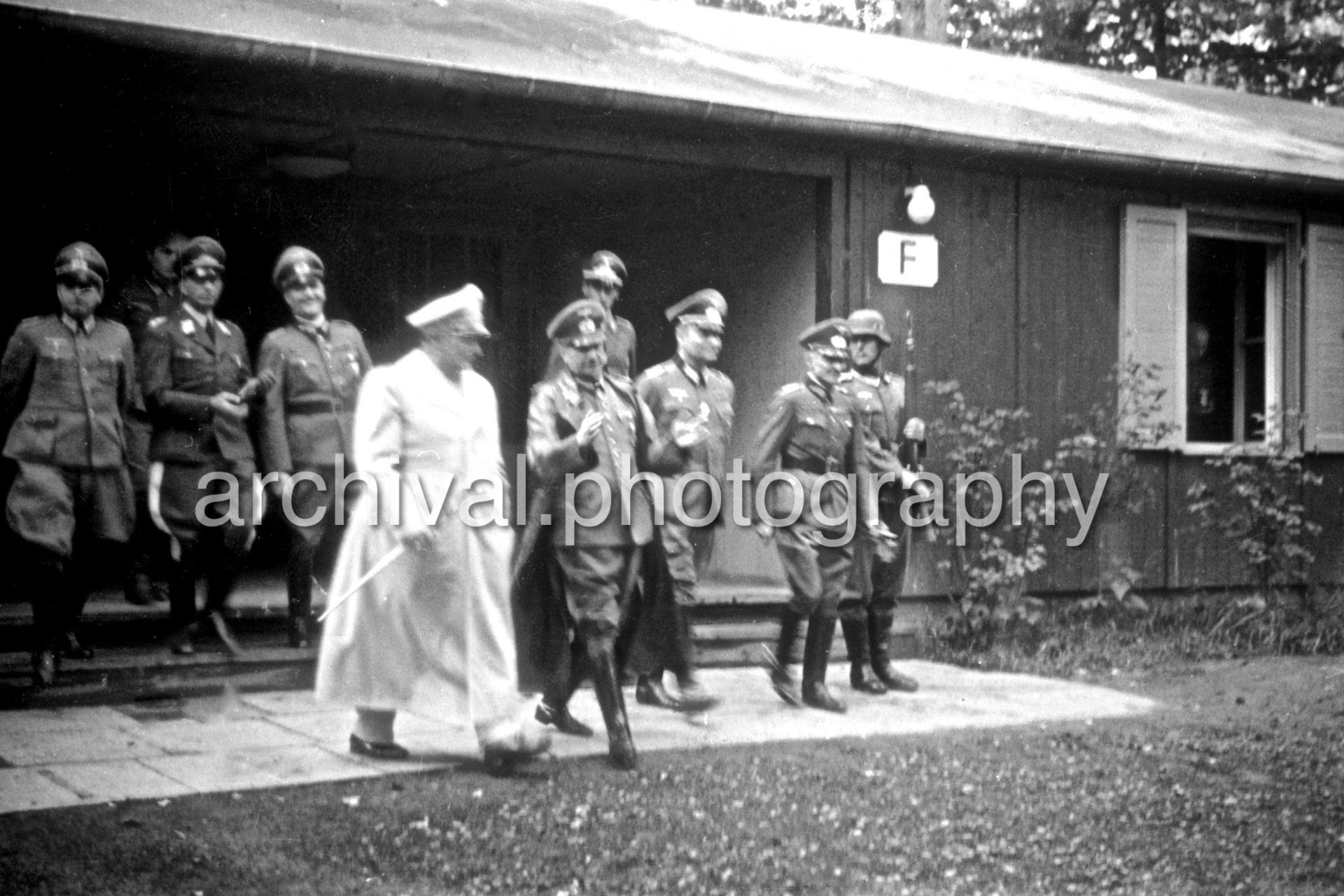 Nazi Luftwaffe Field Marshal Hermann Goering attending an aerial bomb damage briefing at the 'Wolfsschanze' headquarters at Rastenburg in East Prussia - Wolf's Lair