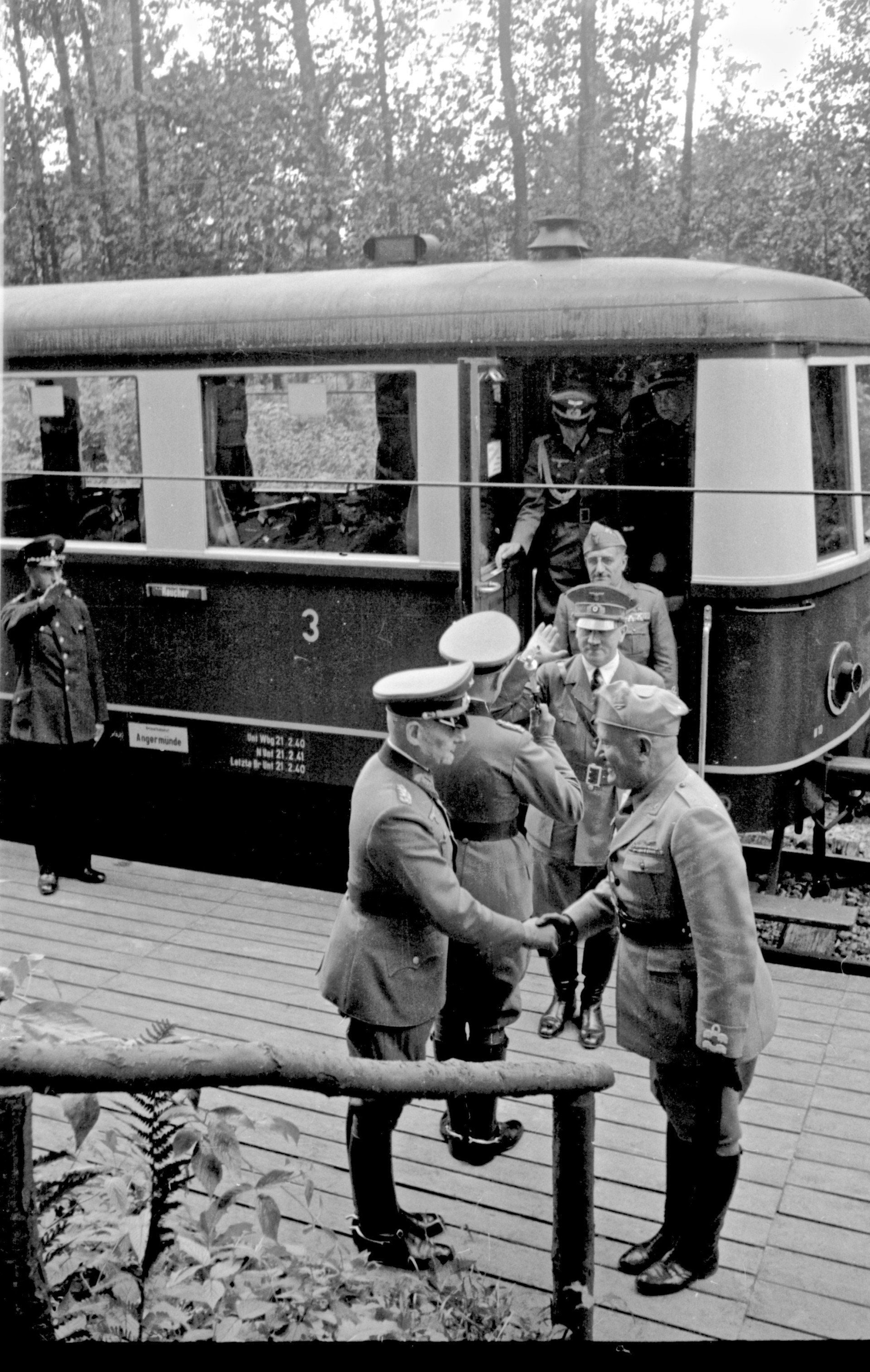 Hitler driving a car