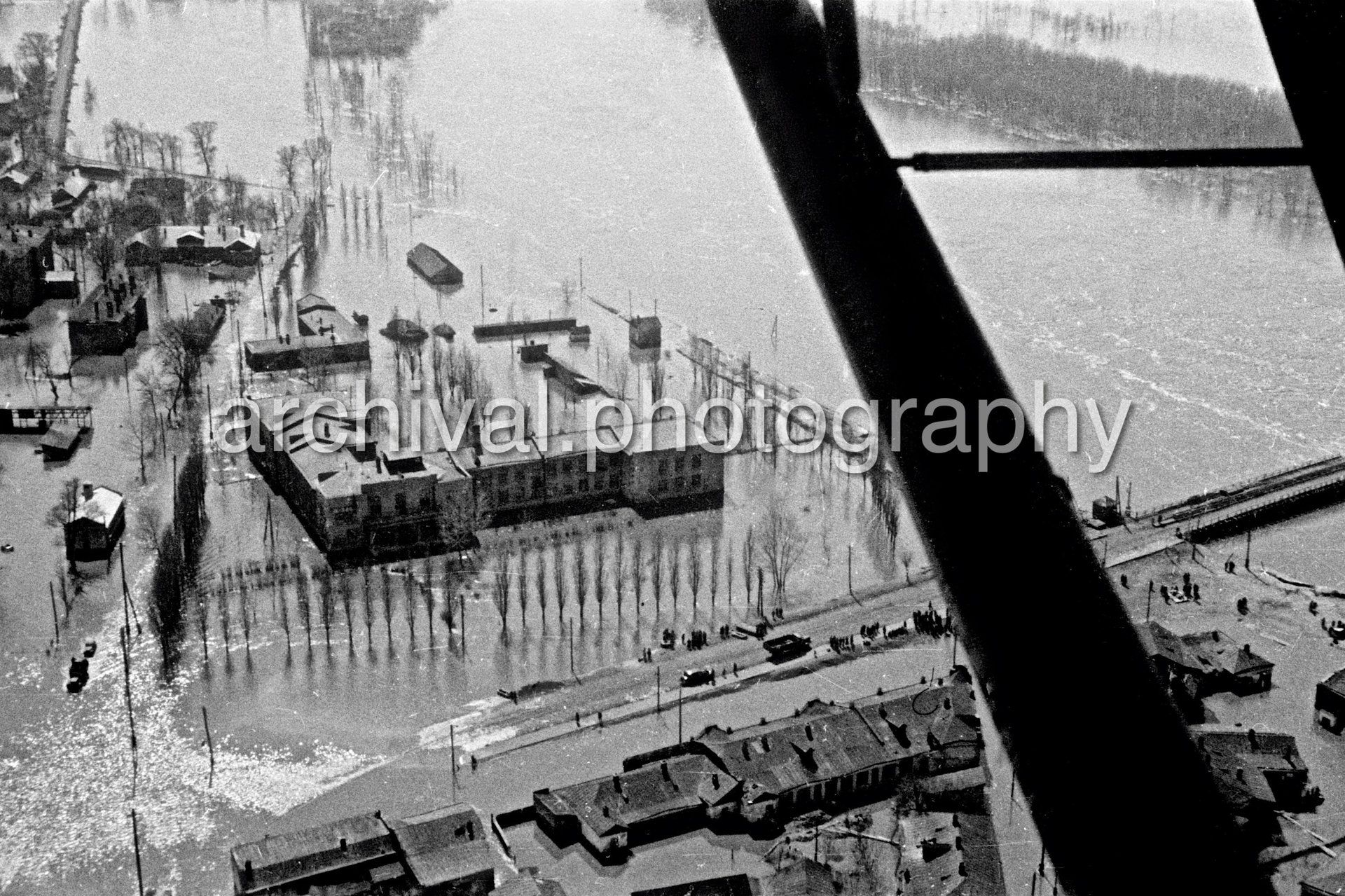 Flooded city - Nazi Luftwaffe Field Marshal Hermann Goering attending an aerial bomb damage briefing at the 'Wolfsschanze' headquarters at Rastenburg in East Prussia - Wolf's Lair