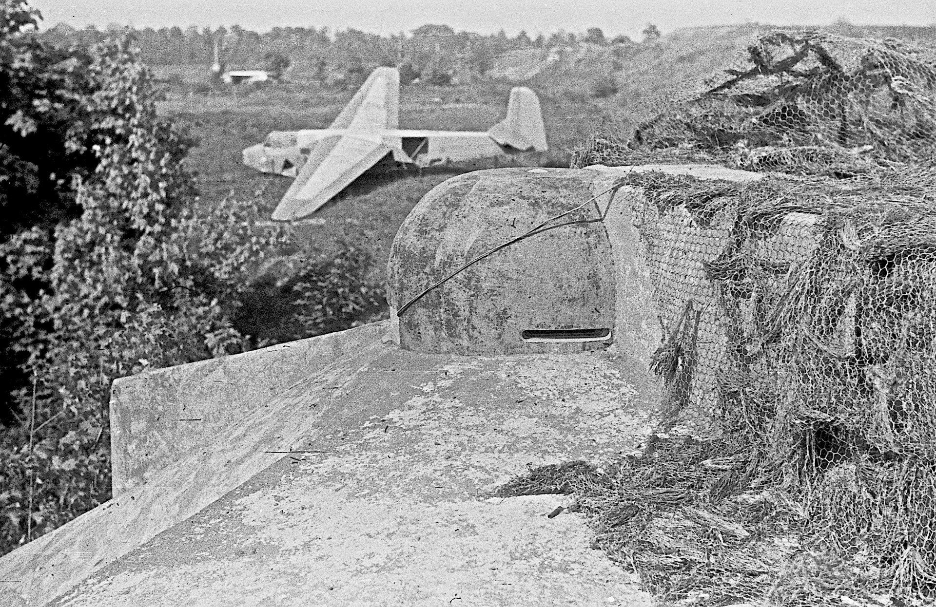 Plane crashed behind bunker at Fort Eben Emael