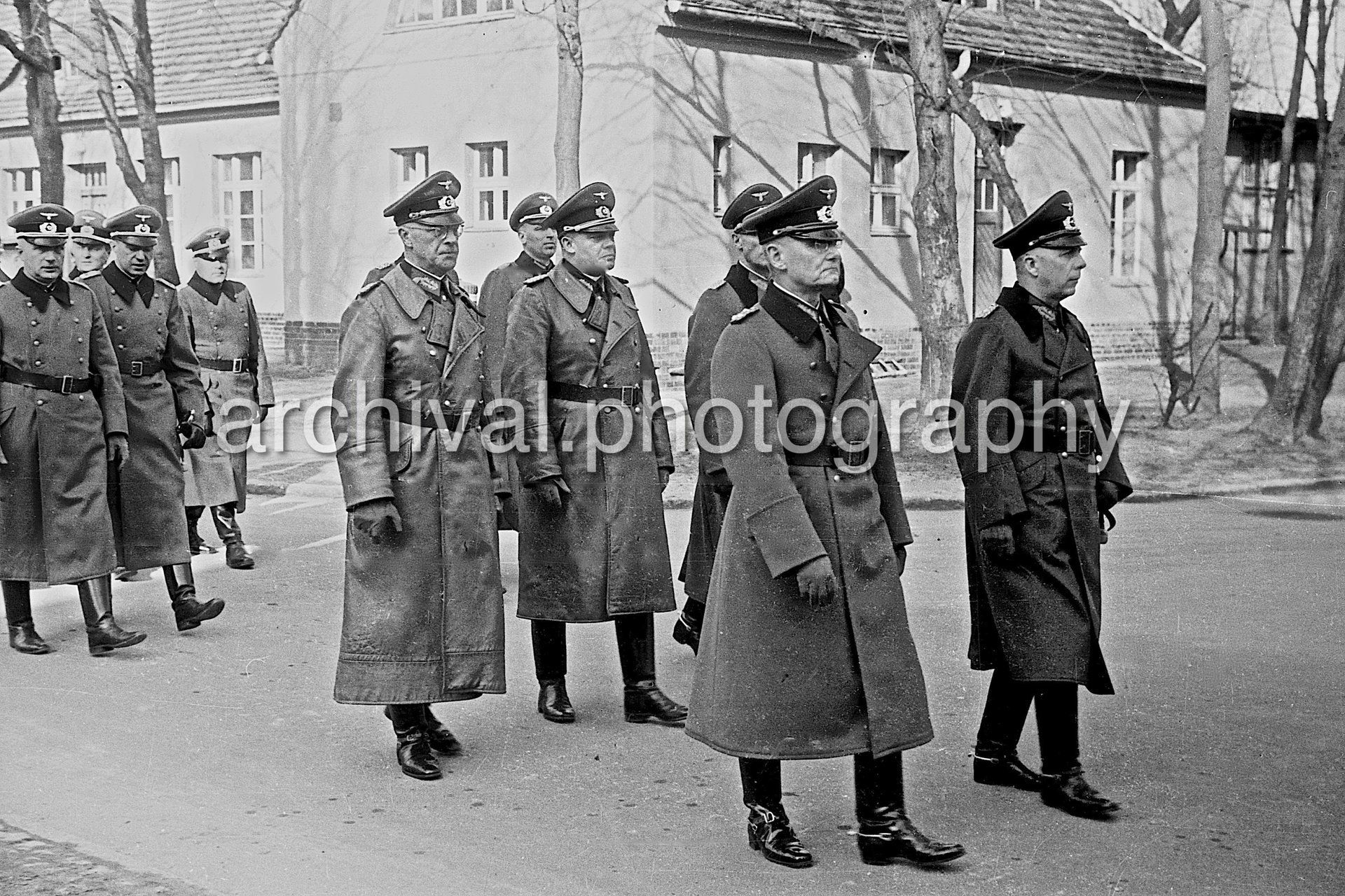 Nazi Generals marching to the funeral - Nazi Funeral of Highly Decorated 1st Panzer Division Officer