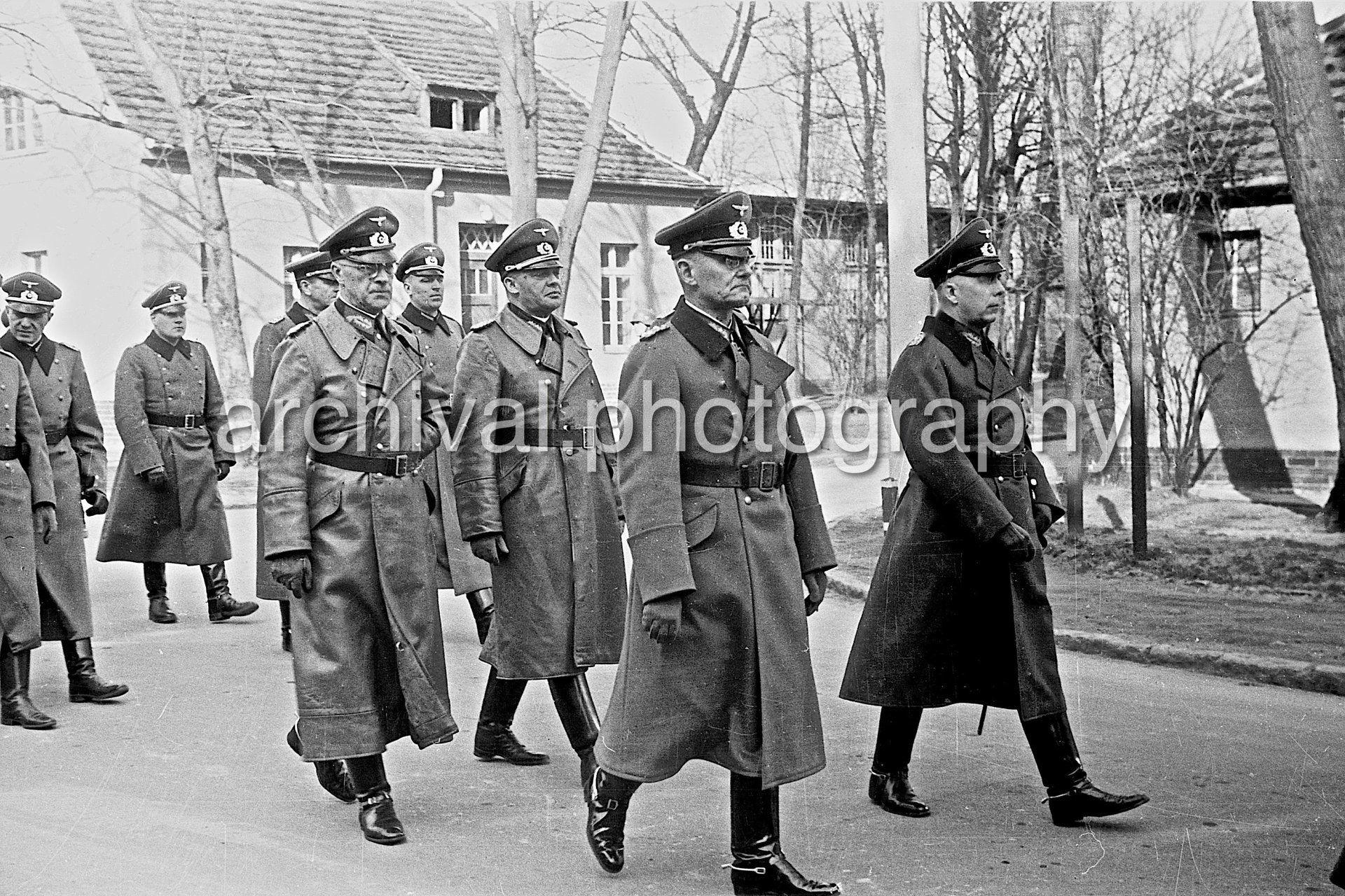 Nazi Generals marching to the funeral - Nazi Funeral of Highly Decorated 1st Panzer Division Officer