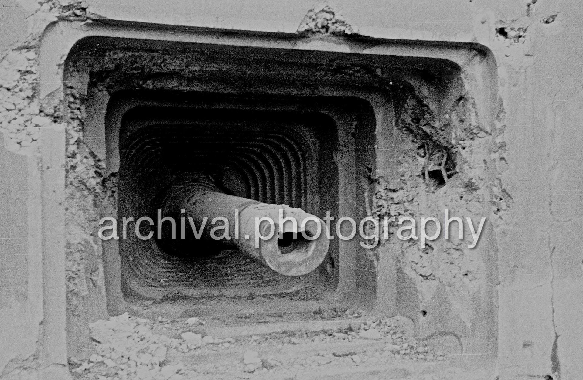 Belgium Cannon protruding from fort Fort Eben-Emael - Damaged Bunker - Belgian Fort Eben-Emael May 1940