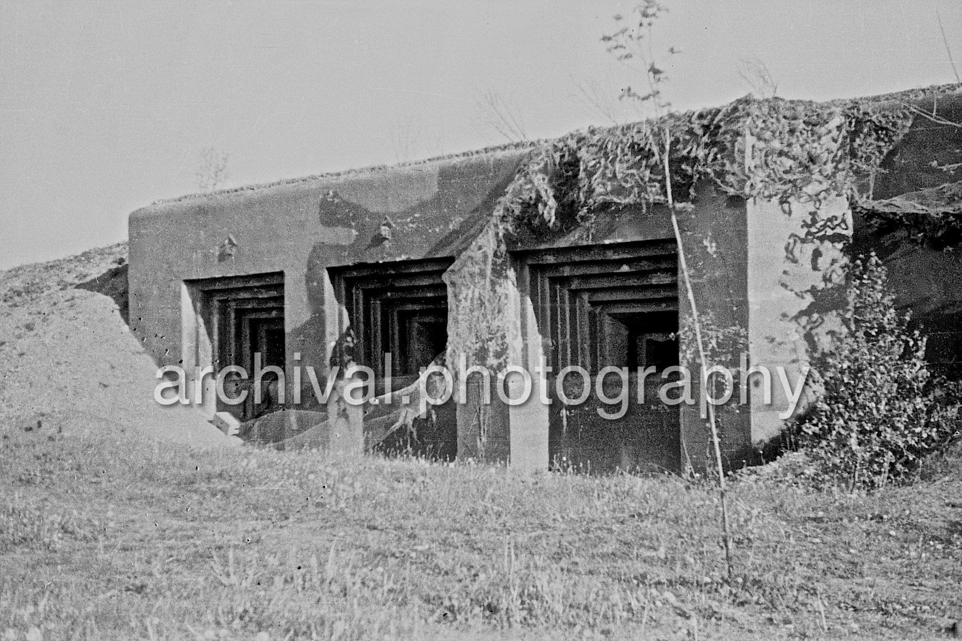 Devastating holes in bunker walls - Damaged Bunker - Belgian Fort Eben-Emael May 1940