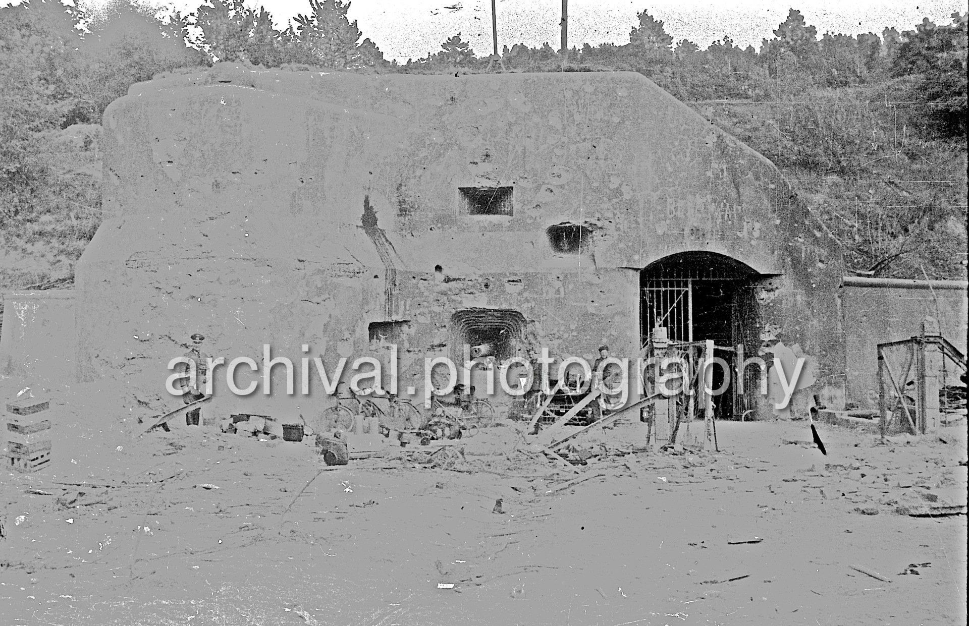 Bunker after battle - Damaged Bunker - Belgian Fort Eben-Emael May 1940