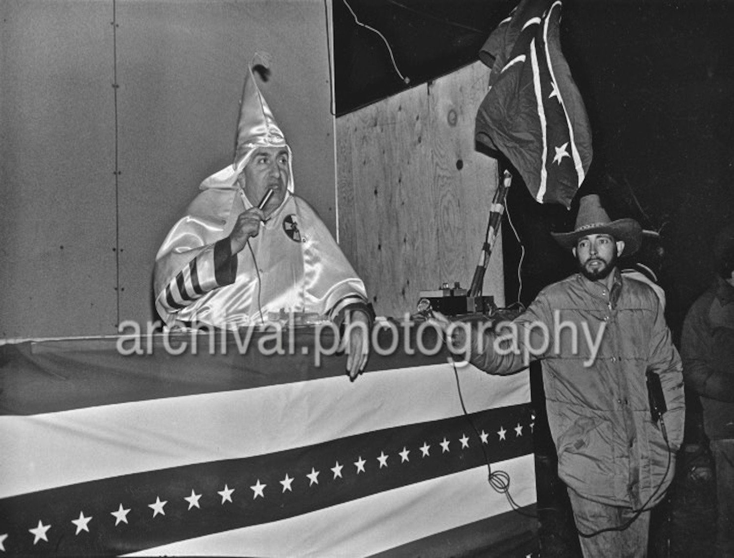 Ku Klux Klan - KKK member speaking