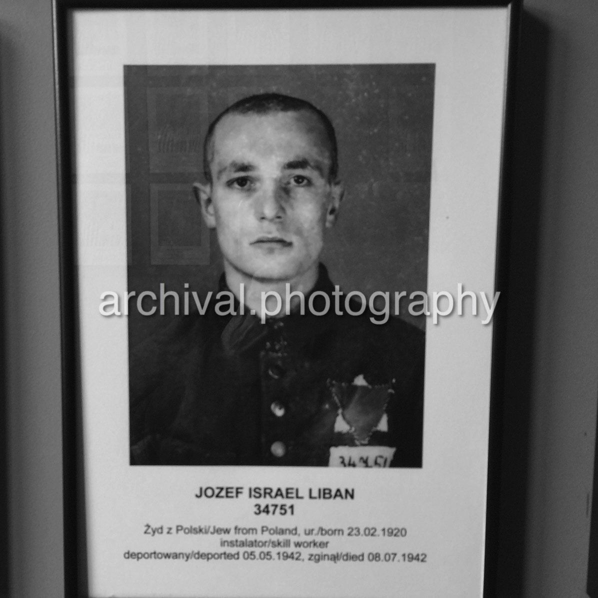 Photo of a victim of Auschwitz camp - Auschwitz Concentration Camp -