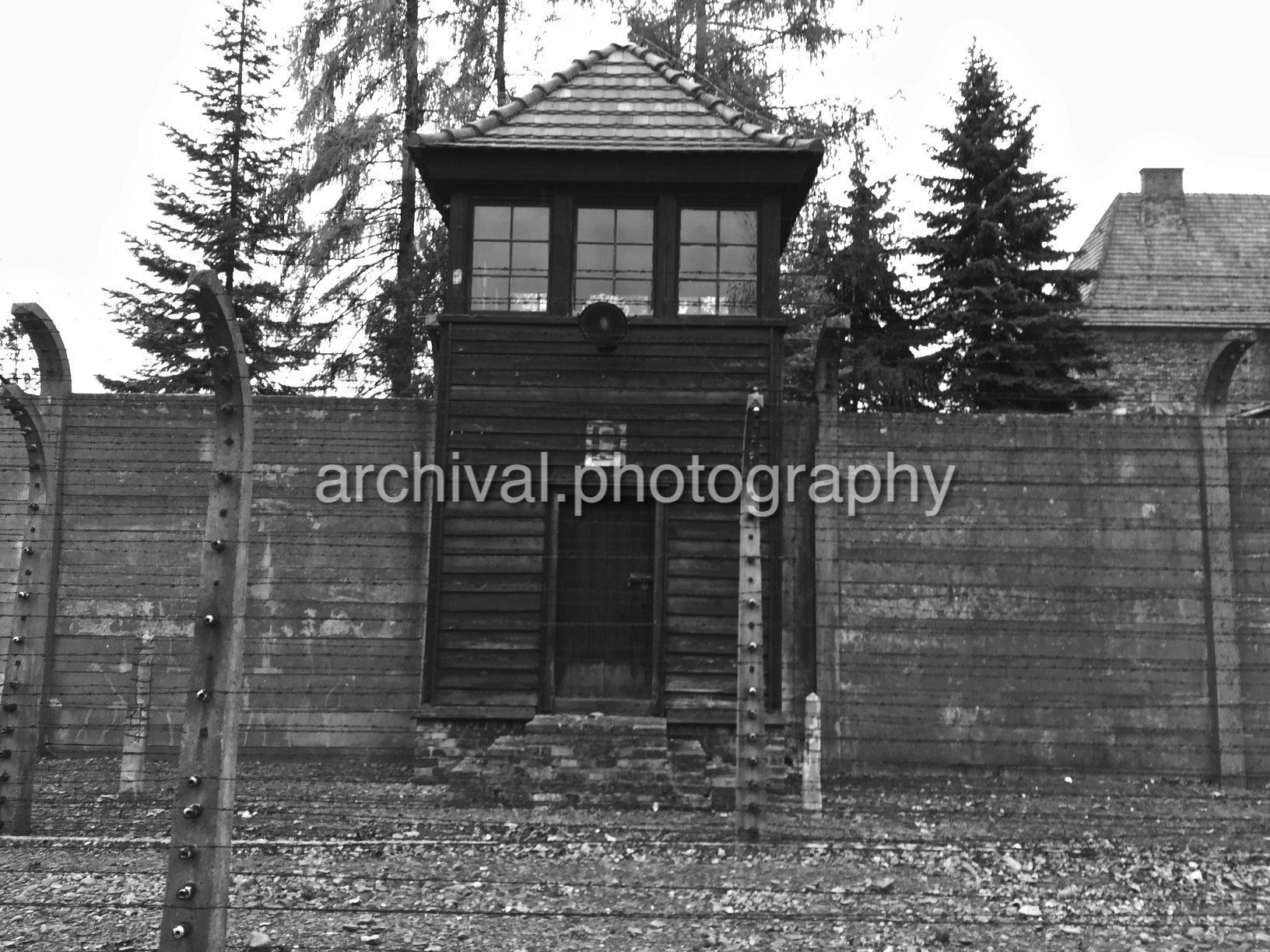 Guard post at Auschwitz - Auschwitz Concentration Camp -