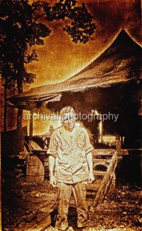 Candid WWII Photos Of GI's From All Sides - US ARMY Soldier standing WITH tent