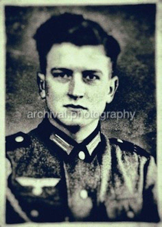 Candid WWII Photos Of GI's From All Sides - Portrait of young NAZI GERMAN soldier