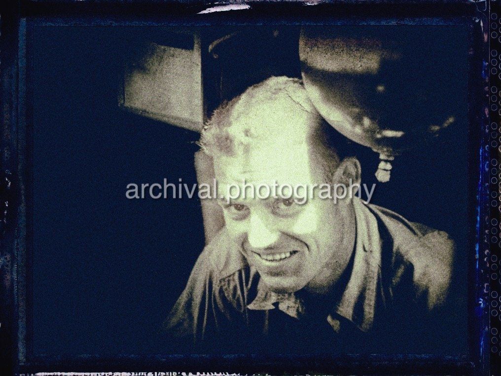 Candid WWII Photos Of GI's From All Sides - Portrait of middle aged US SOLDIER