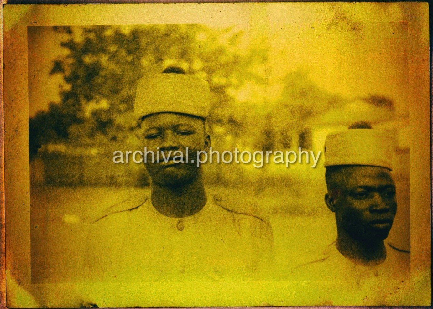 WWII Portrait of two African SOLDIERS