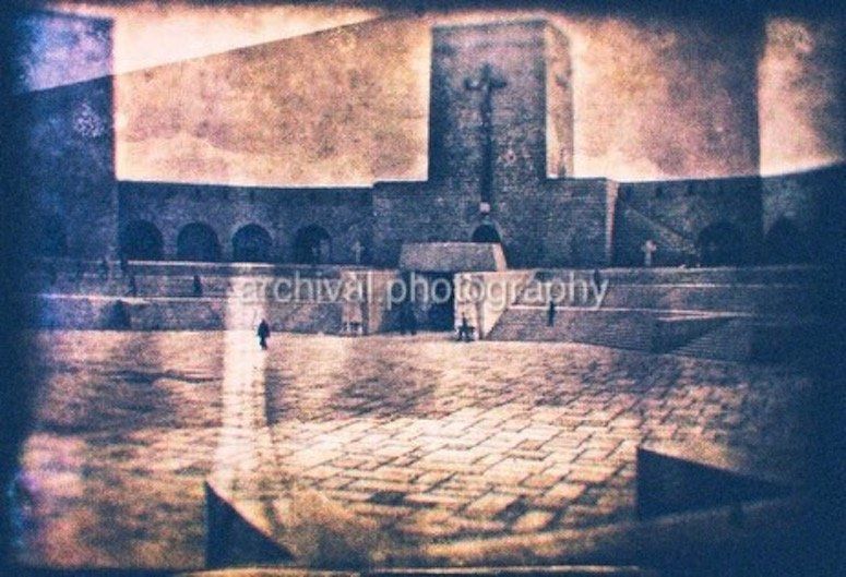 Large religious tomb - BUNKER - Candid WWII Photos Of GI's From All Sides