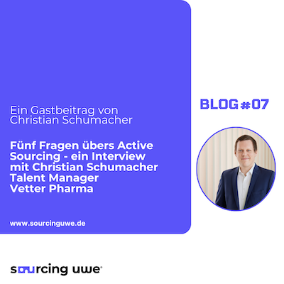 Bild über Blogbeitrag mit Gastbeitrag von Vetter Pharma Fünf Fragen übers Active Sourcing
