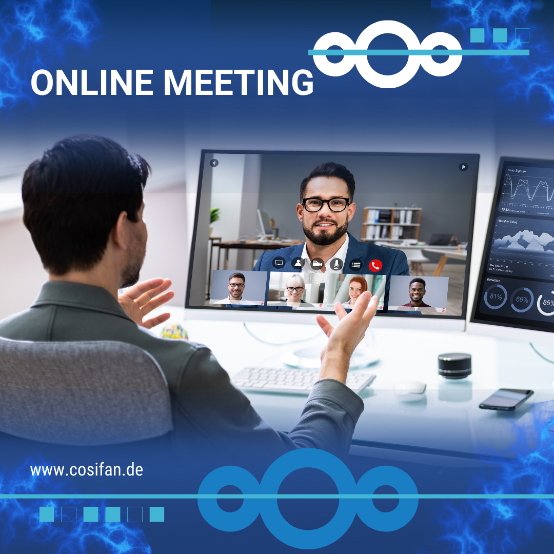 Online Meeting mit verschiedenen Personen